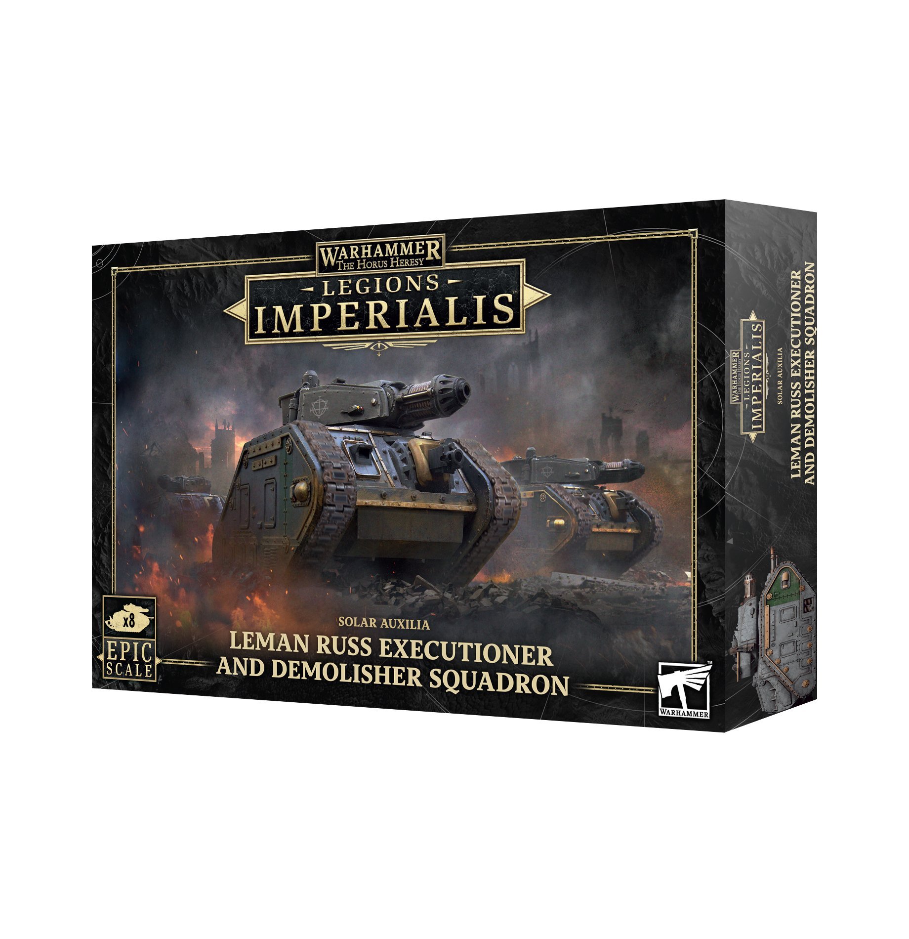 Legion Imperialis: Solar Auxilia Leman Russ Executioner and Demolisher Squadron (Epic Scale)
