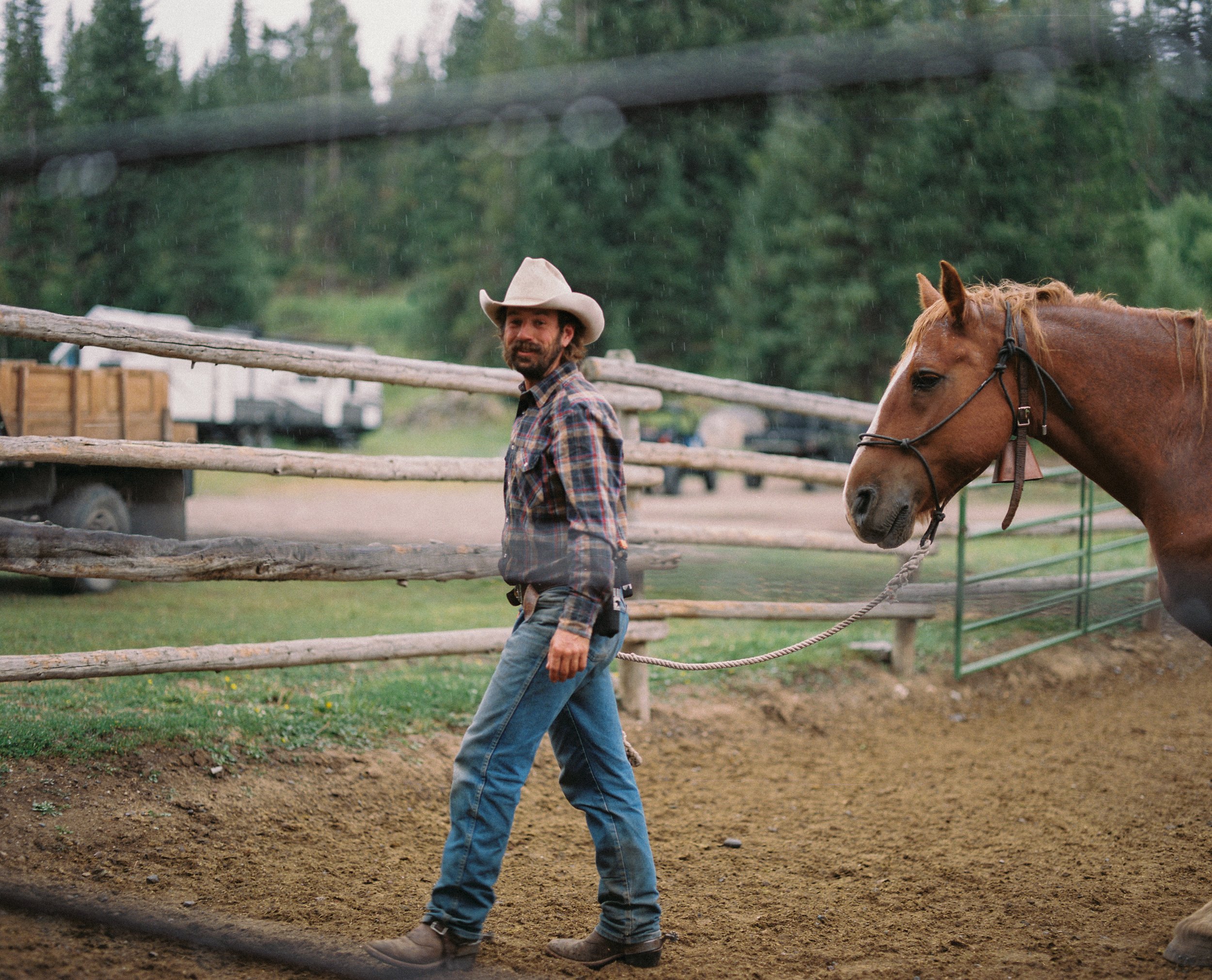 Rainy Day in the Corral at Turpin Ranch