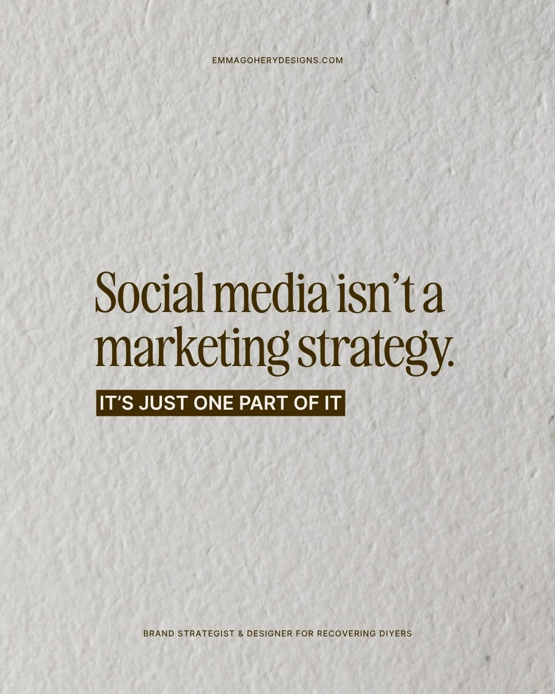 Posting on social media isn&rsquo;t a marketing strategy.

If your growth depends on posting more, showing up more, and hoping something lands&hellip; no wonder it feels heavy.

You don&rsquo;t need more content.
 You need a brand and strategy that a