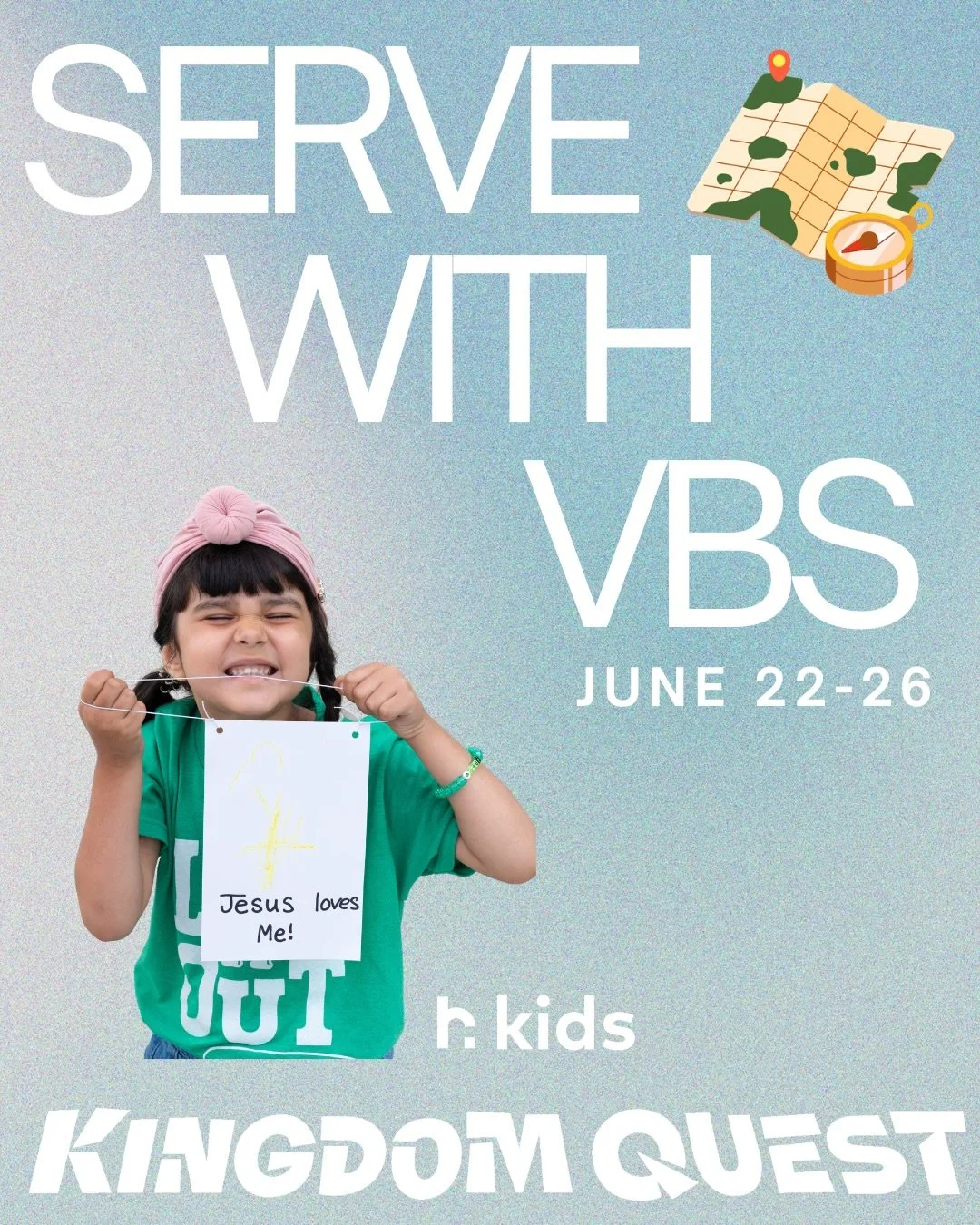 VBS is coming, and we need YOU! 🧭Help us create an unforgettable week where kids can have fun, build friendships, and discover the love of Jesus. 

Serve with Rockharbor Kids this VBS! 

Sign up at rockharbor.org/vbs 
Or link in bio!