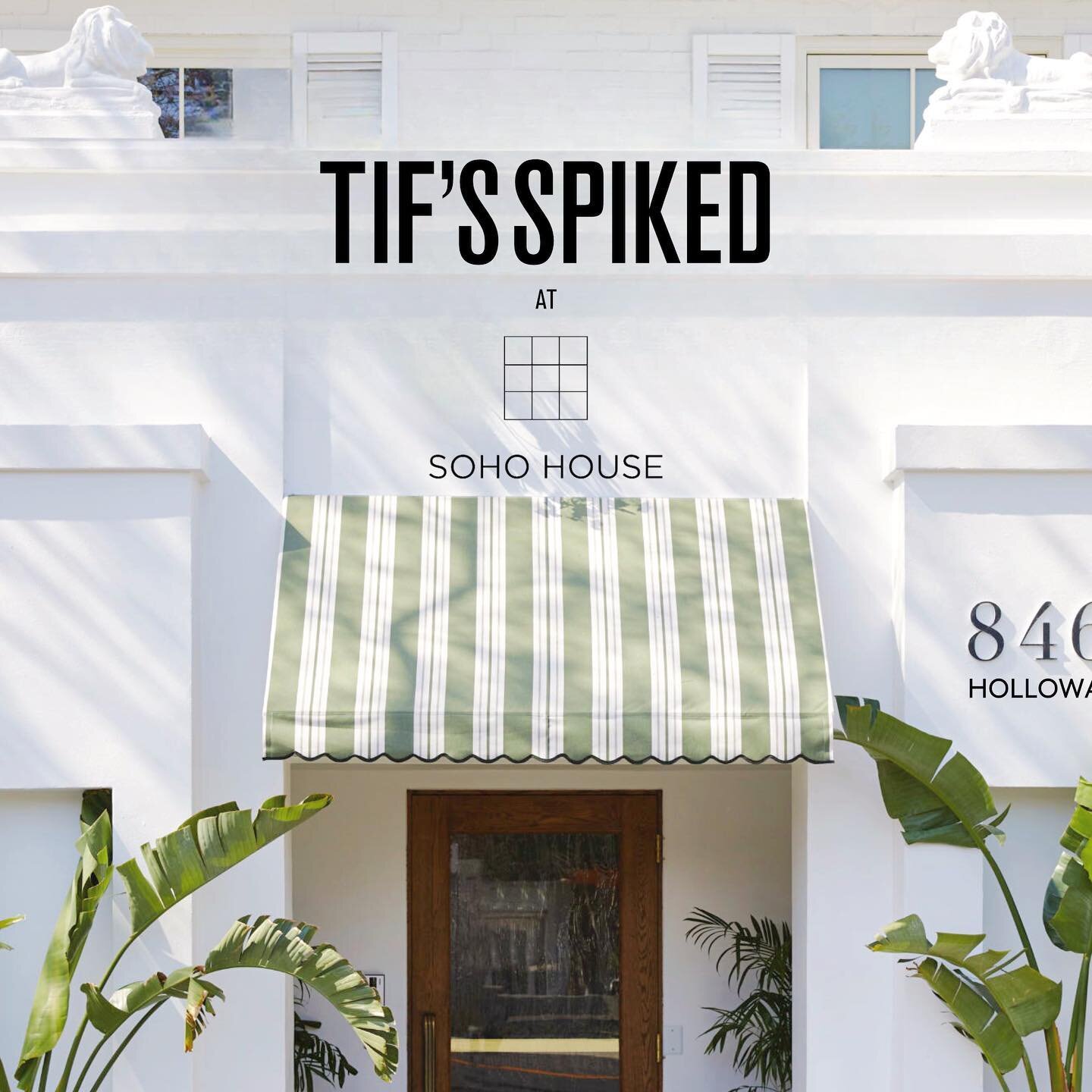 In LA? 🌴😎

Tif&rsquo;s Spiked is now available at @sohohouse Holloway. 

Rooftop drinks anyone? See you there 🍹