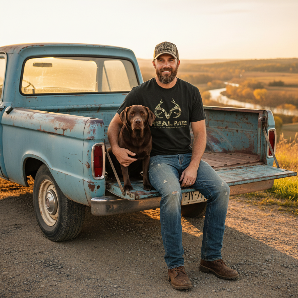 Firefly_Gemini Flash_Please make a photoshoot worthy photo of a bearded man wearing this shirt and hat, al 652204.png