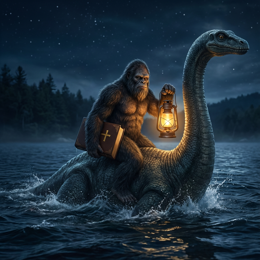 Firefly_Gemini-Flash_Please-create-a-photo-of-Bigfoot-riding-the-Lock-Ness-Monster-with-a-bible-in-one-han-5821.png