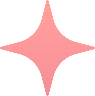 Pink star-shaped object with a wider middle and pointed ends.