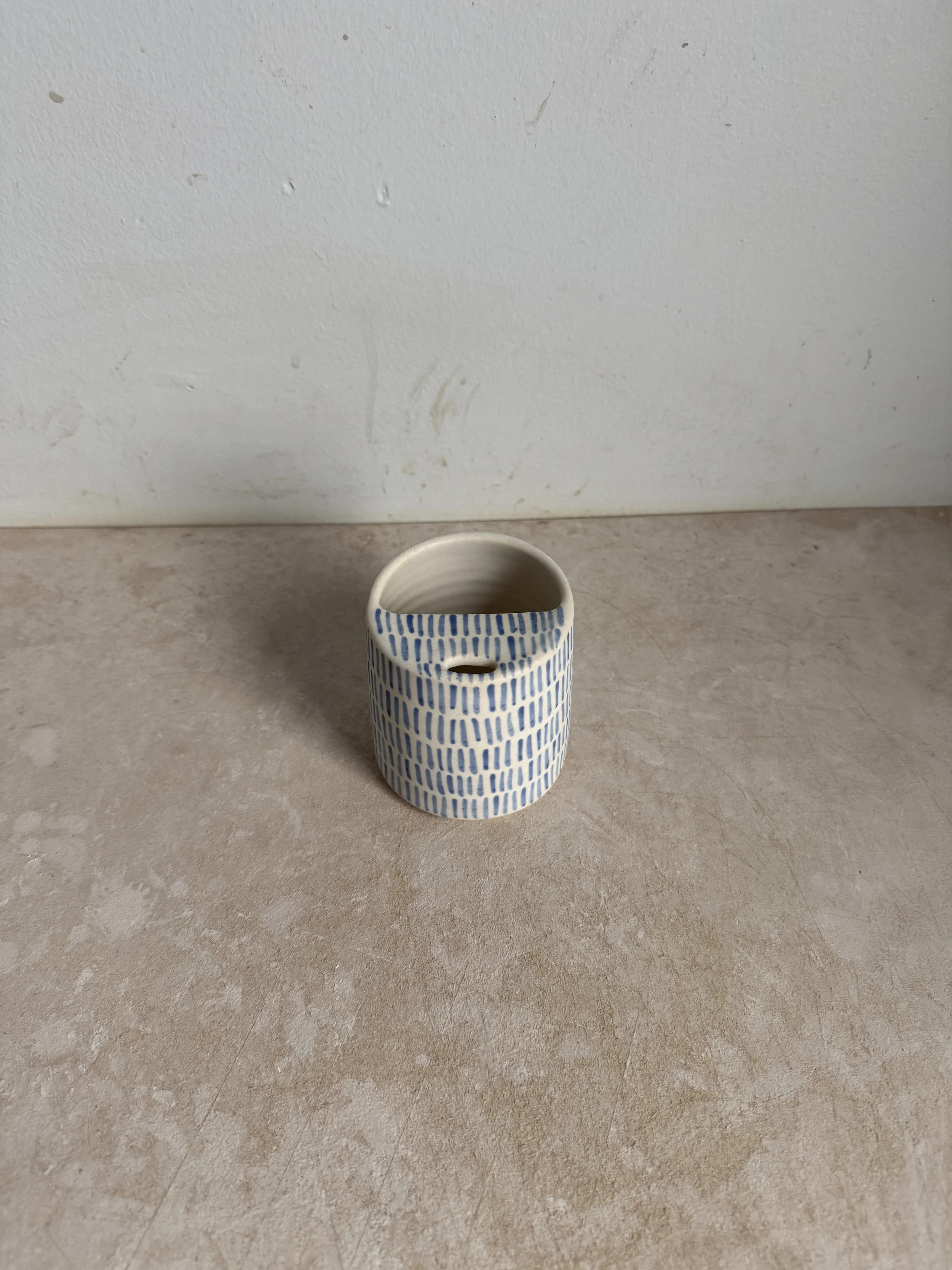 travel cup / blue lines matte 10oz