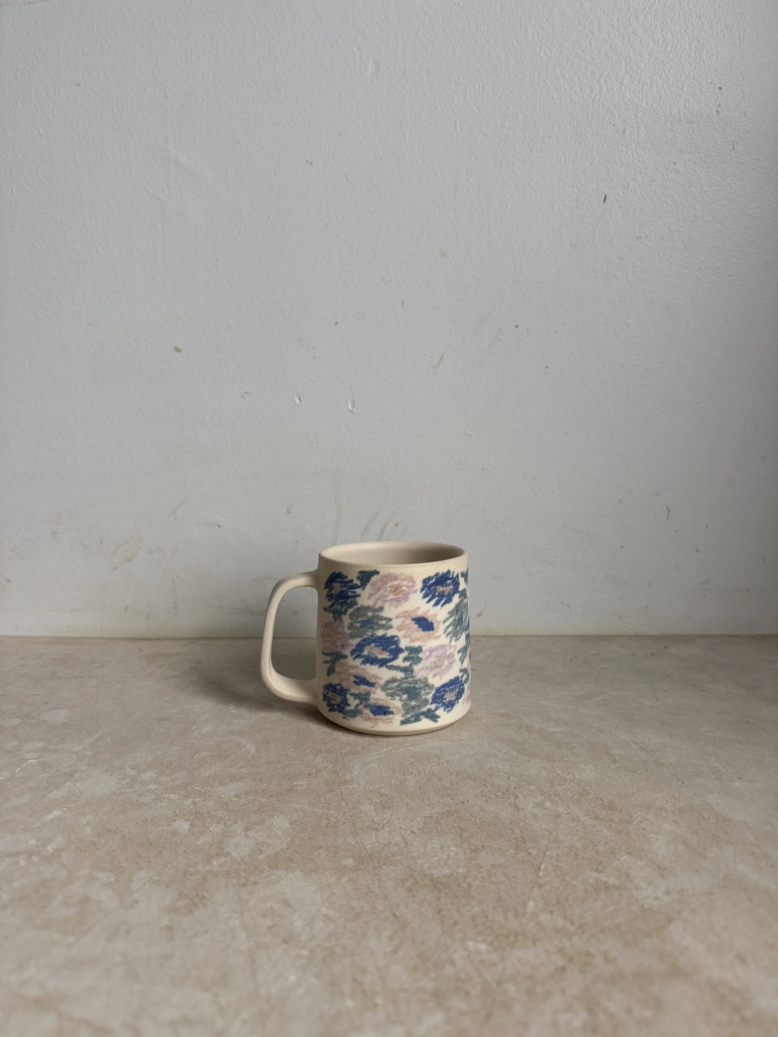 mug / matte flowers 12oz