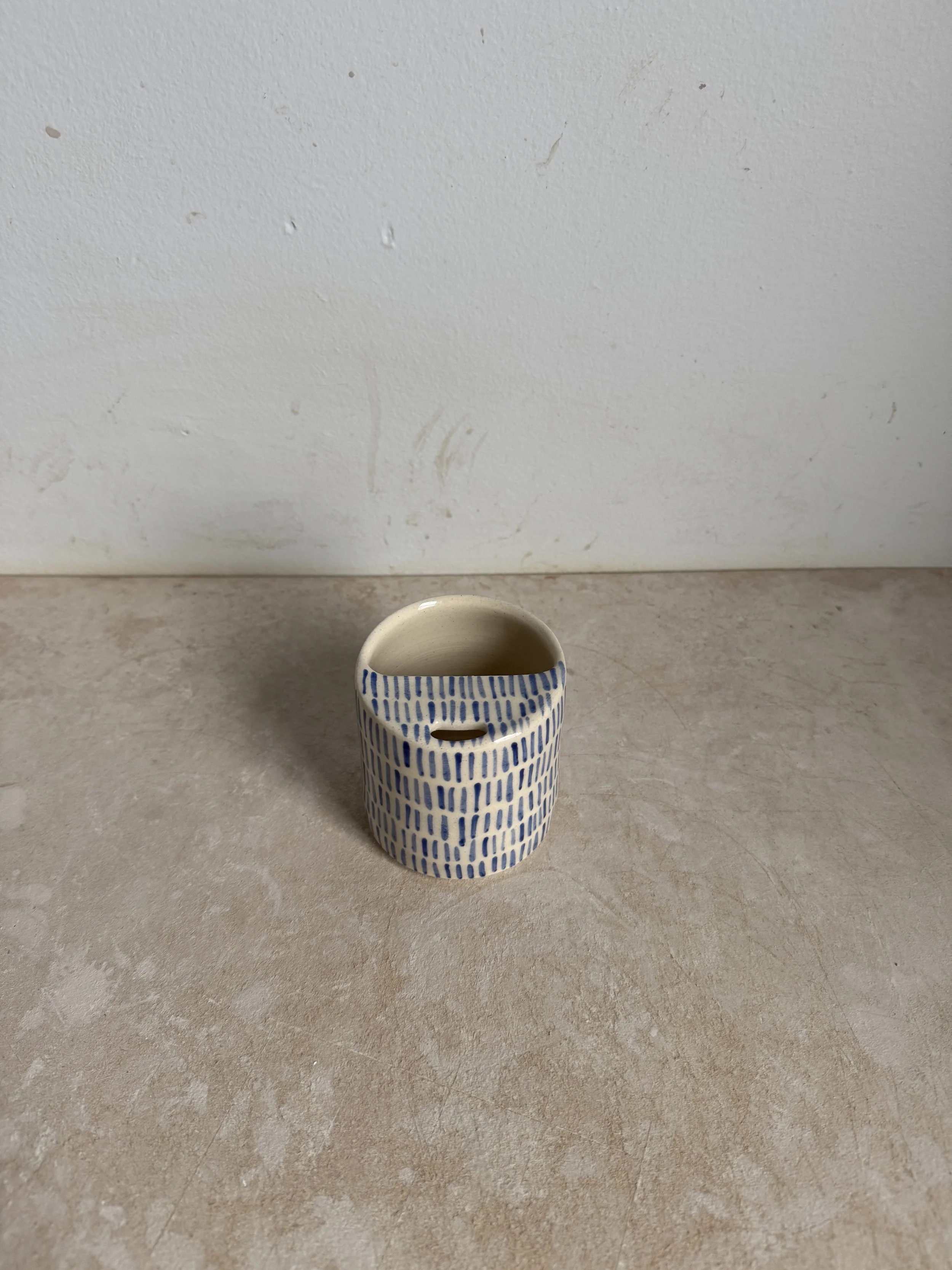 travel cup / blue lines 8oz