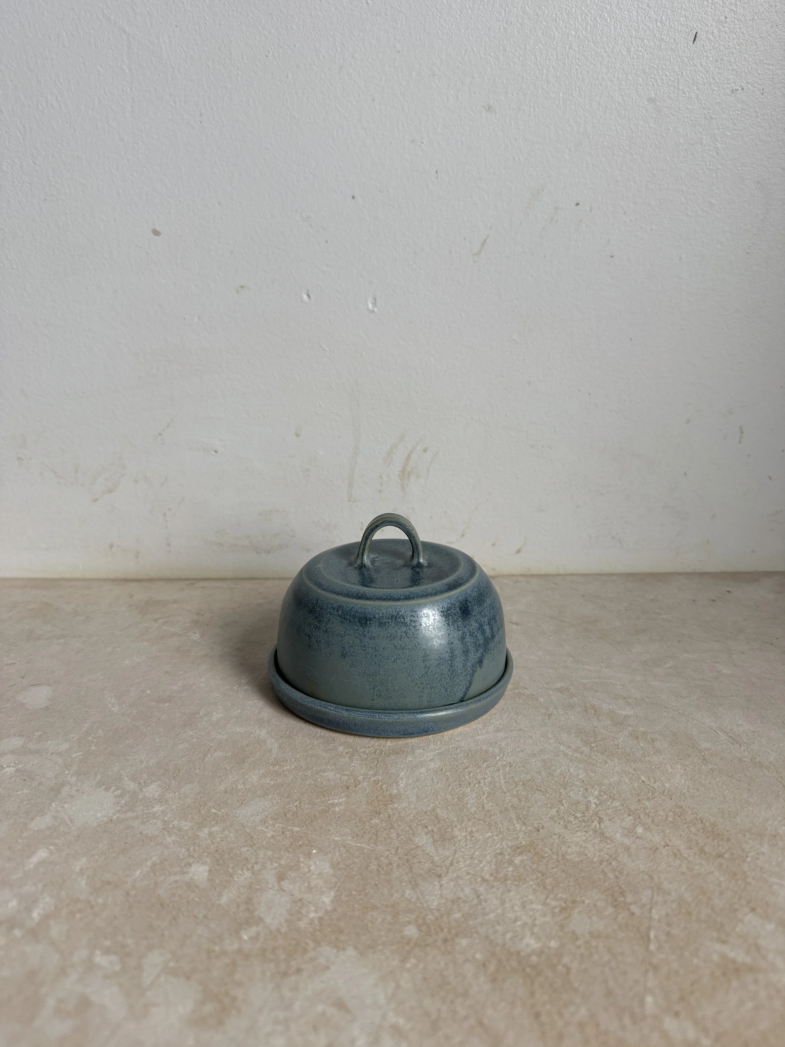 butter dish / slate blue *second*