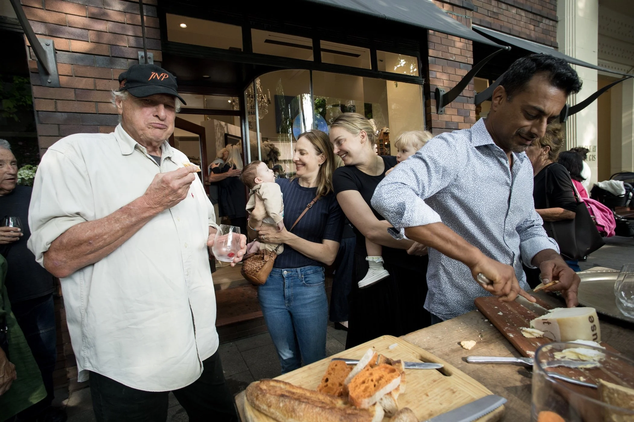 Festivity & family outside Antique Decorative Art opening