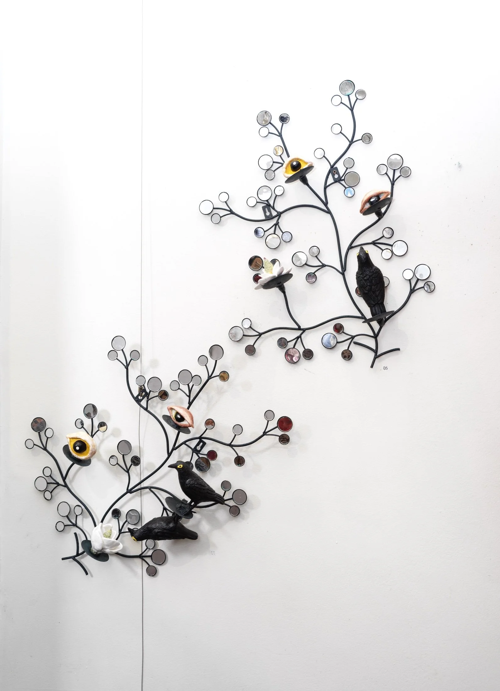 Sighted #1 & Sighted #2 2025 wall sculpture