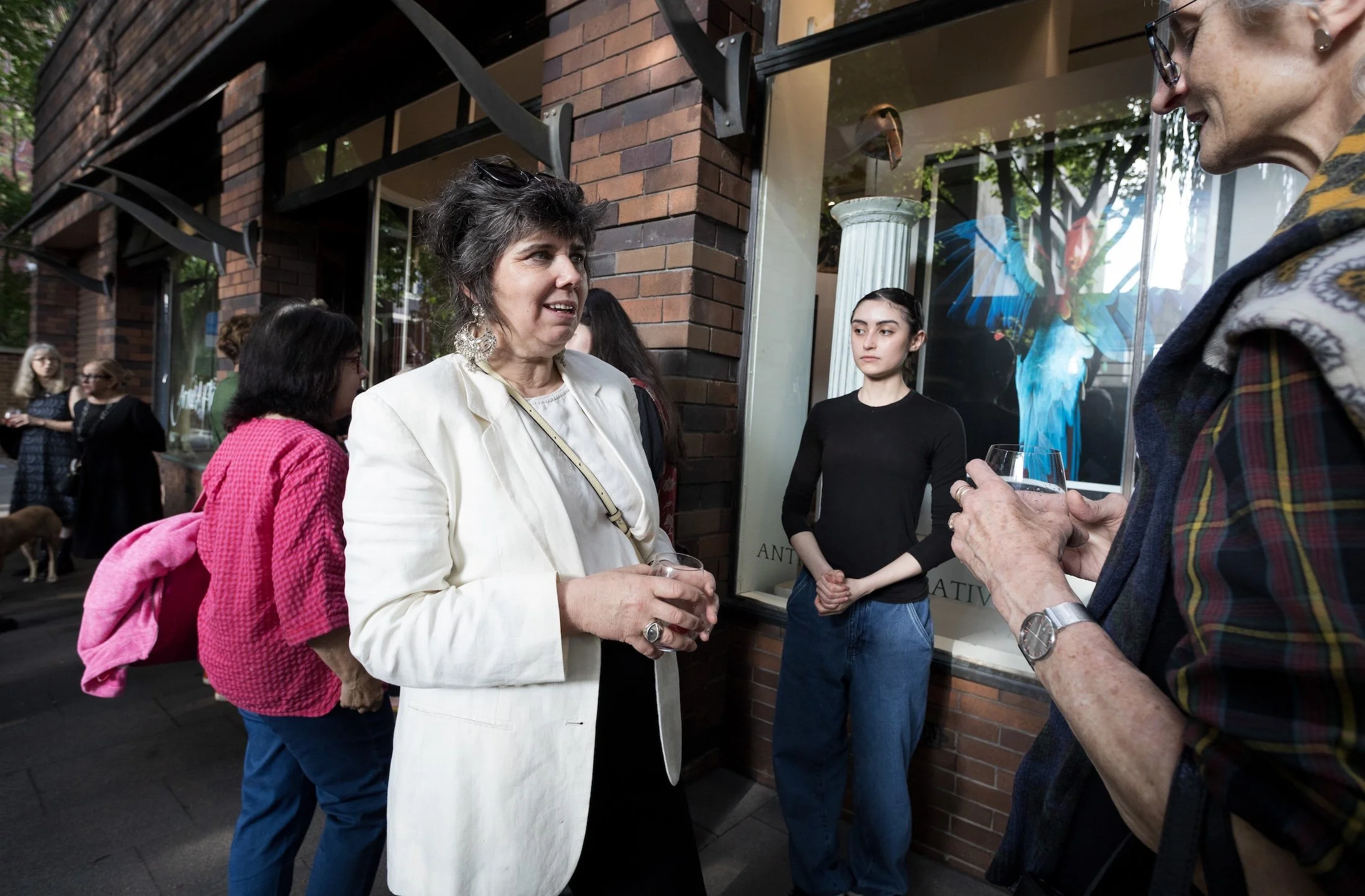 Samantha Tidbeck fellow exhibitor small bird paintings