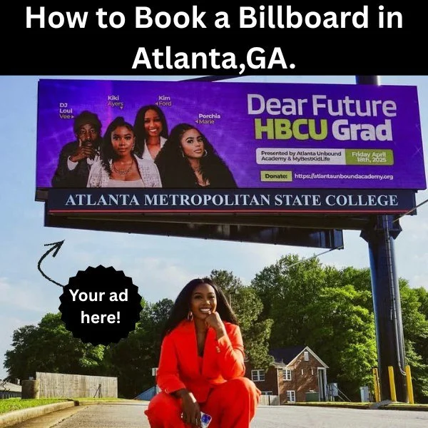 📍 Atlanta Metro Digital Billboard Availability. 
Day Packages: $150 15 min slot &bull; $250  1 hour slot&bull; $400 for 4 days/week, 6 hours/day
Monthly Package: $500 &rarr; 3 days/week, 6 hours/day
72-Hour Turnaround | Pay Later with Afterpay/Klarn