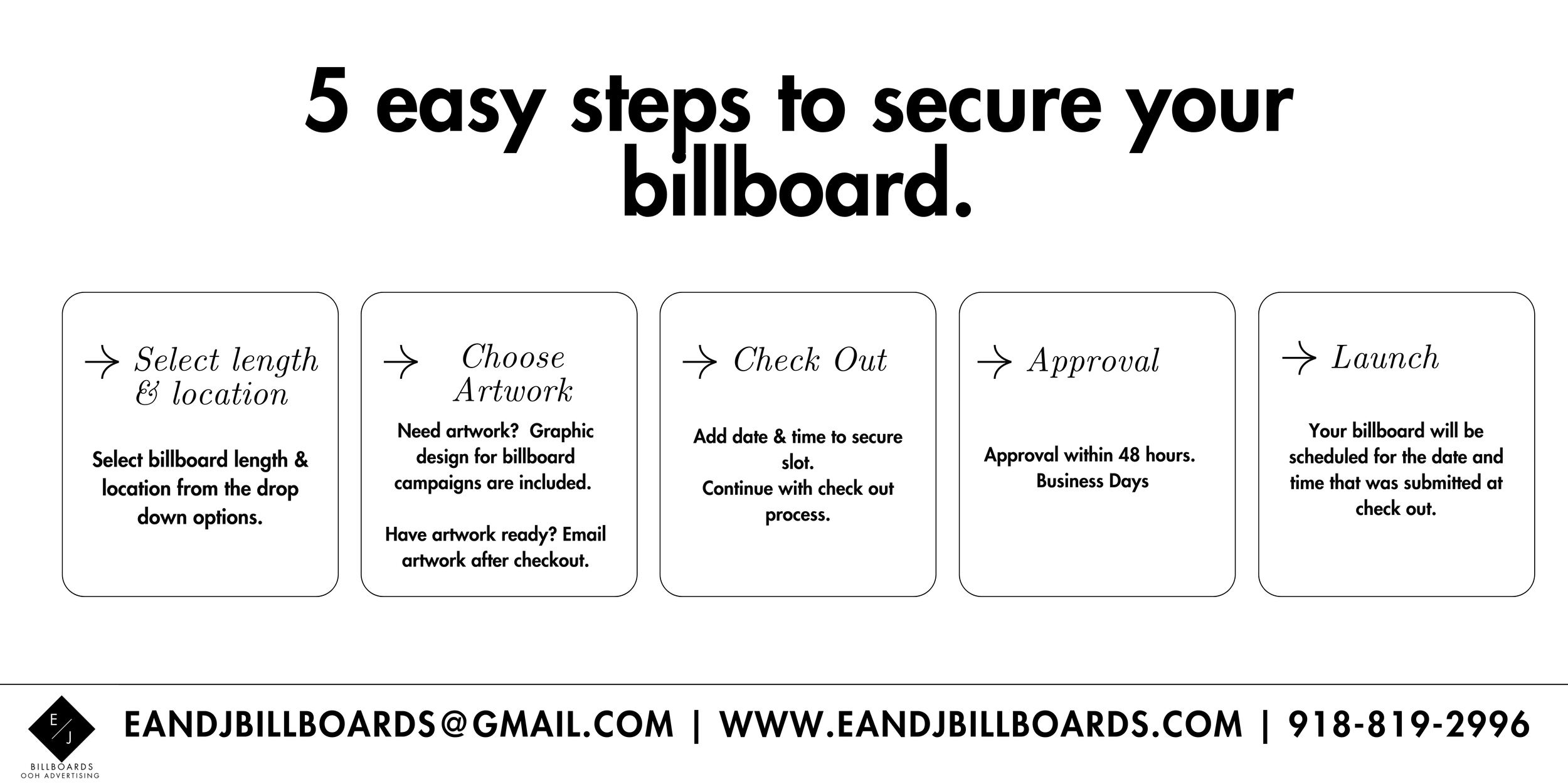 how to contact E&J digital billboards how to get a billboard with E&J digital billboards