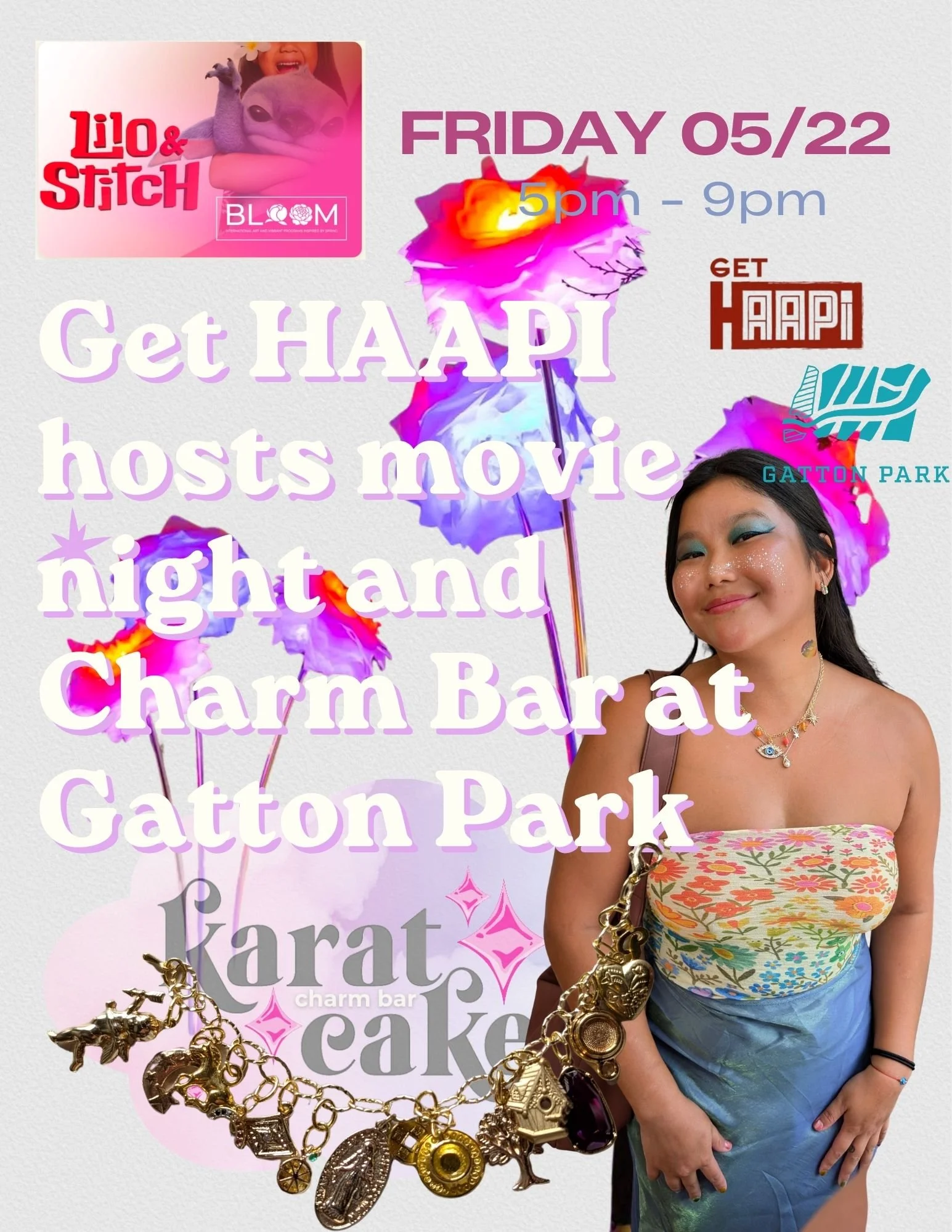 Charm Bar at HAAPI Movie Night / Bloom Art Show