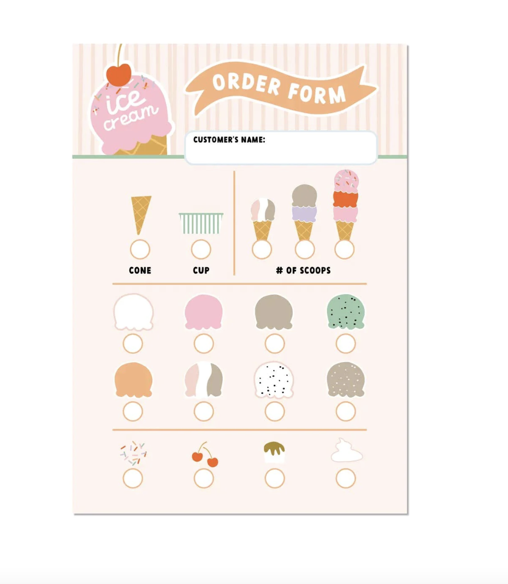 11. Ice Cream Shop Notepad