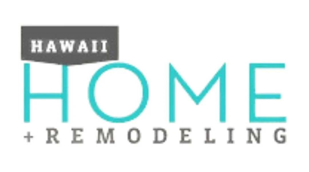 Hawaii Home + Remodeling logo with teal and gray text.