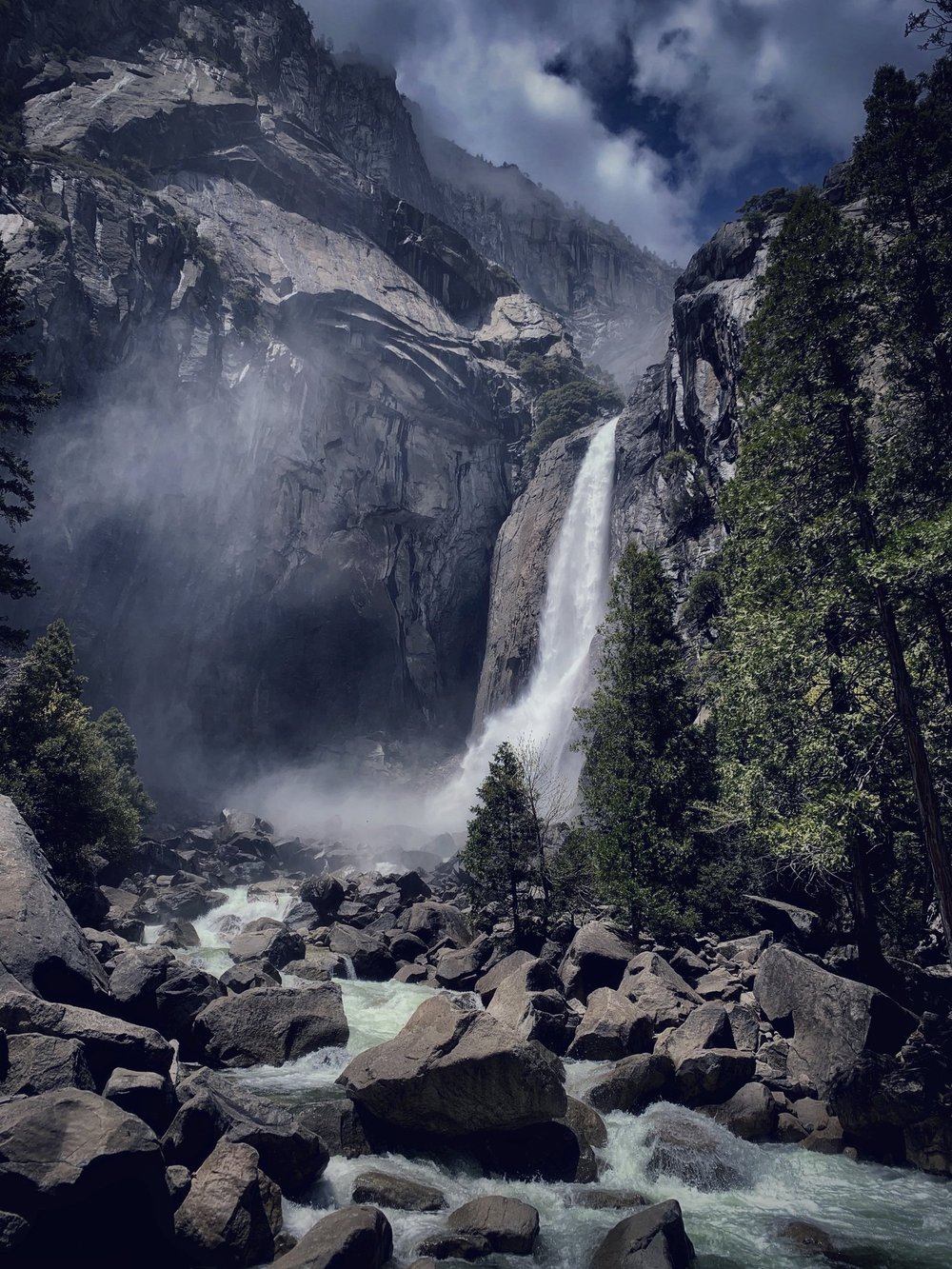 Yosemite Falls, shot on the iPhone XS Max, edited in Snapseed