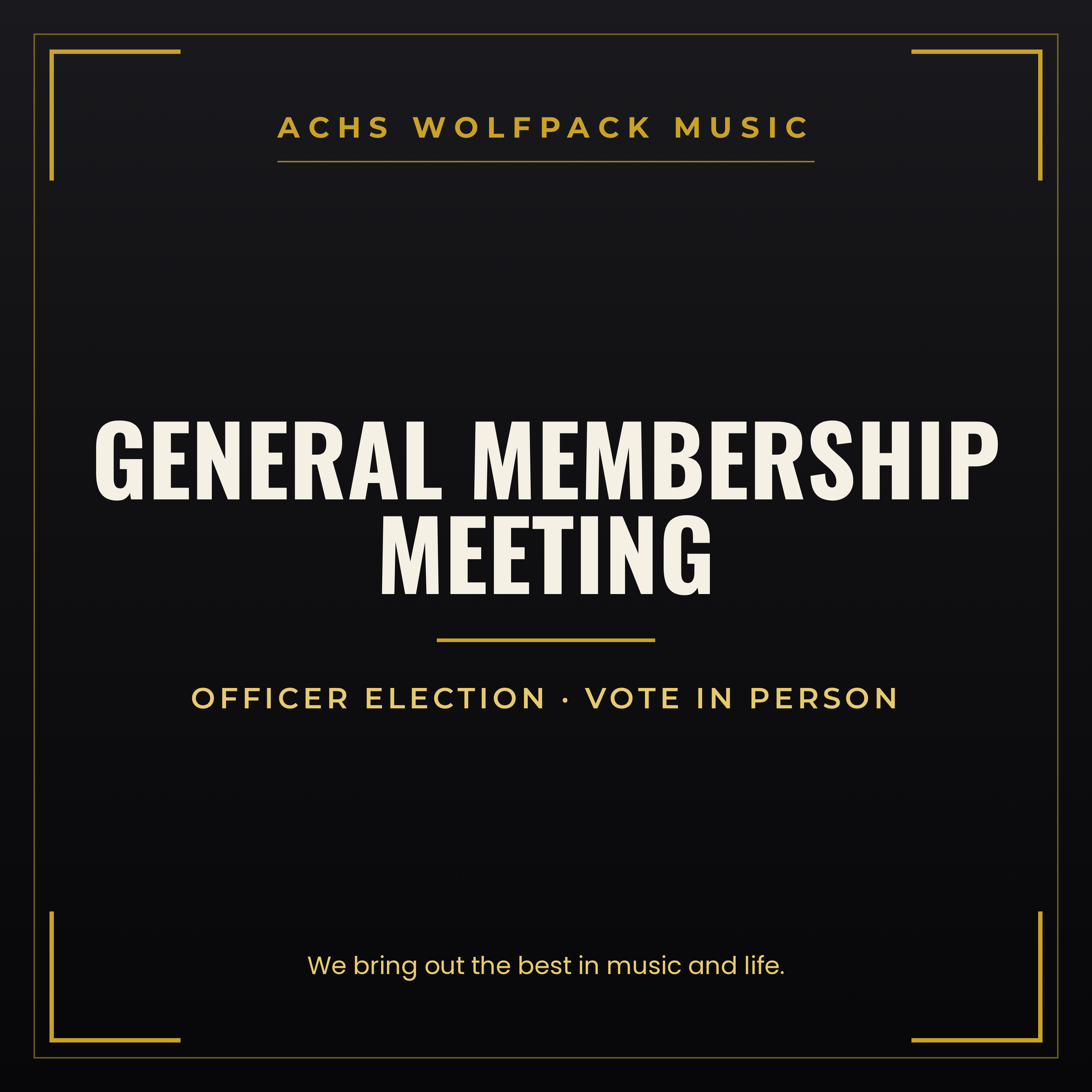 General Membership Meeting — Officer Election