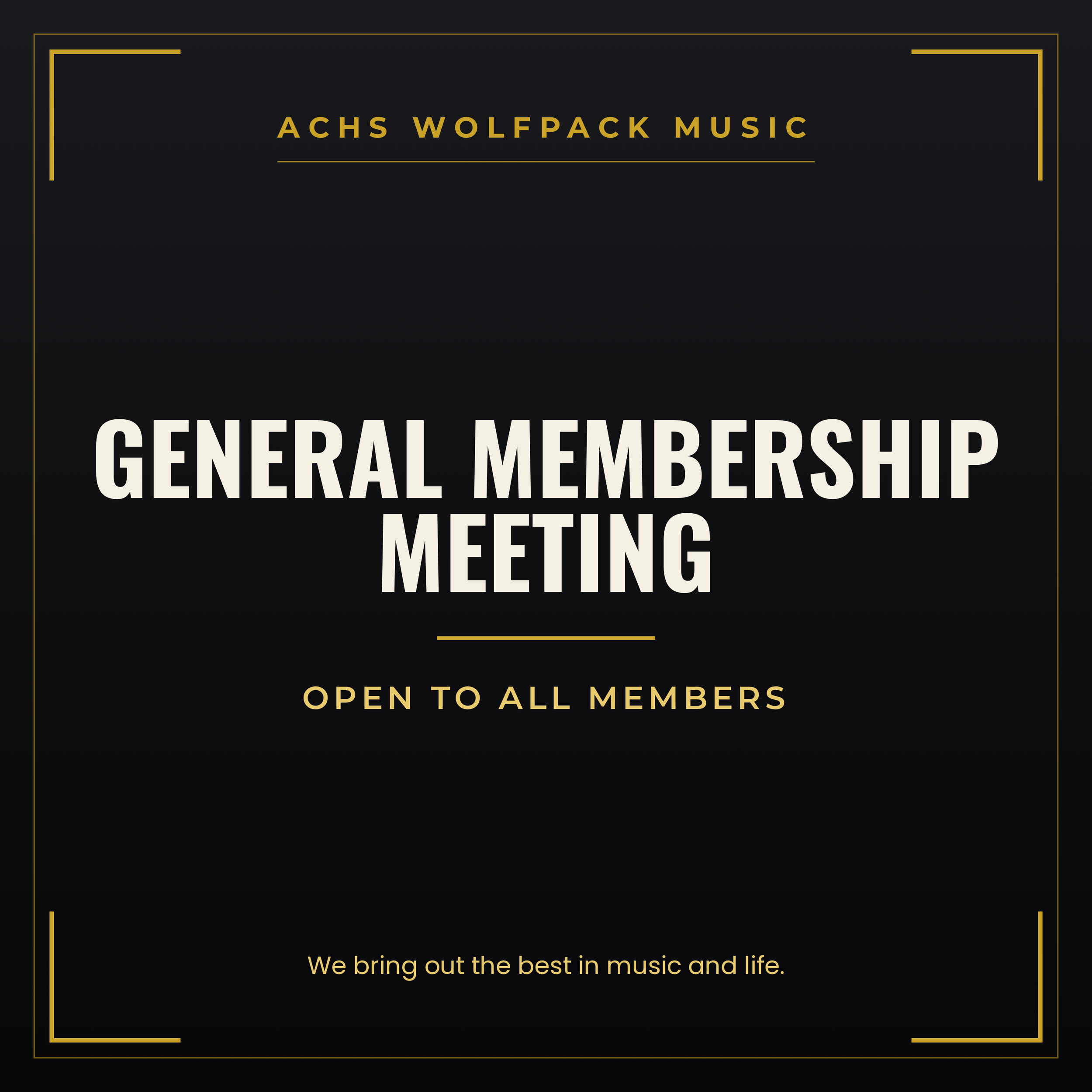 General Membership Meeting