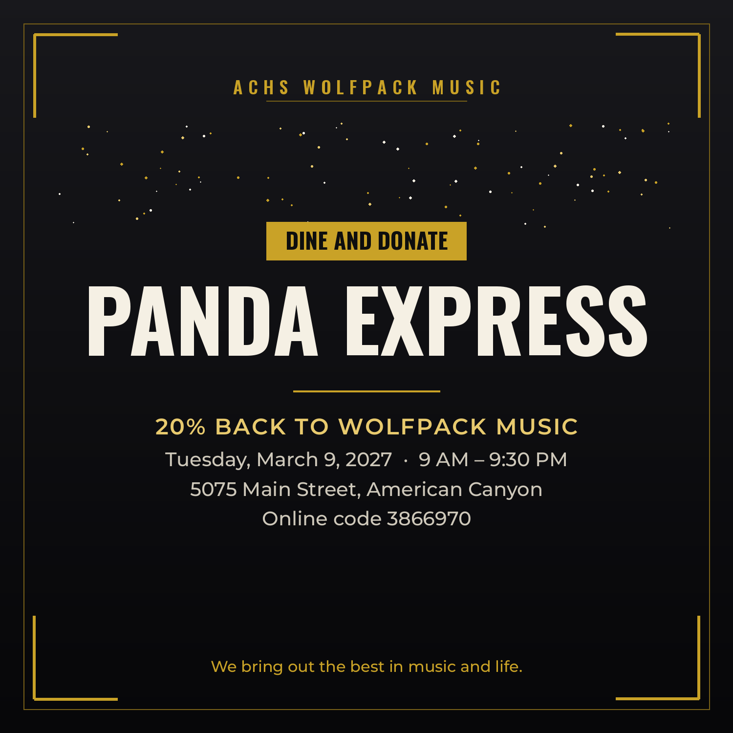 Panda Express - Dine and Donate