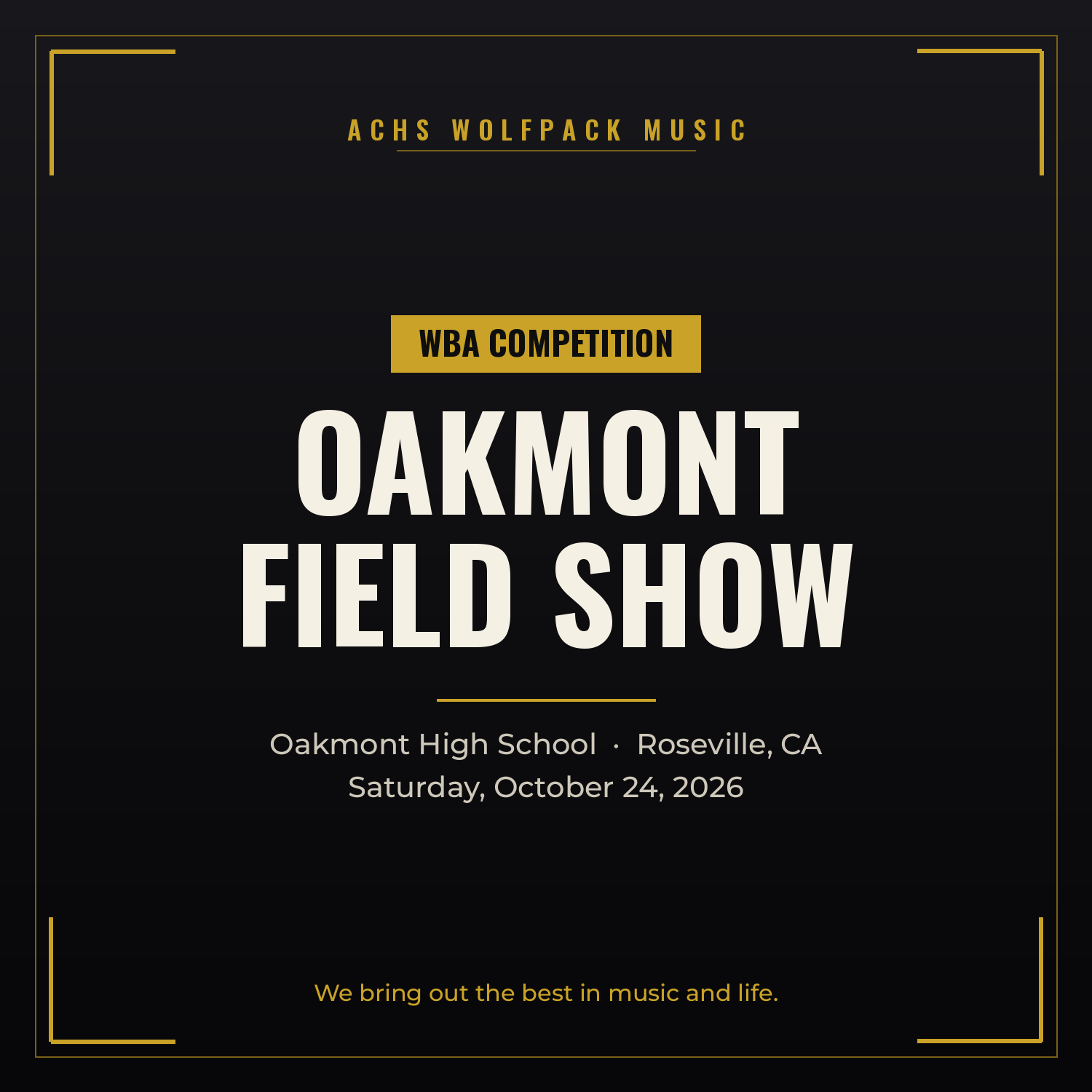 MB Competition #1 @ Oakmont High School