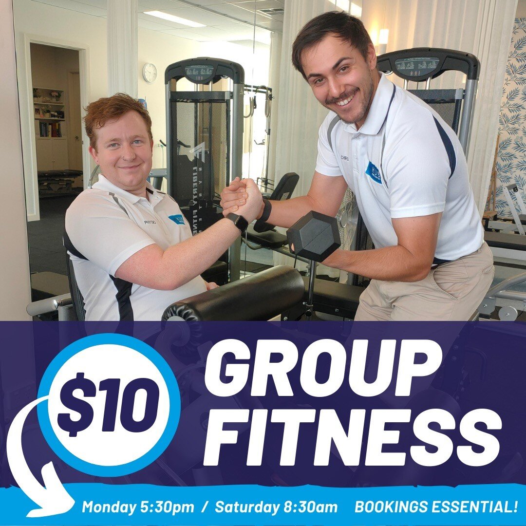 GROUP FITNESS!

Classes will now be run by our Physio Josh and our Chiro Conor! They will alternate between taking the sessions so you'll have plenty of variety between trainers 💪

🔥MON: 5:30PM
🔥SAT: 8:30AM

BOOKINGS ARE ESSENTIAL!

Call or book i
