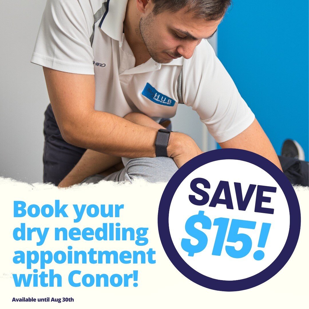 SAVE $15 WHEN YOU BOOK YOUR DRY NEEDLING APPOINTMENT WITH CONOR! 

Have you ever tried dry needling?

It can help assist in treatment:
👉 to help release myofascial trigger points (muscle knots);
👉 to assist with pain management, and;
👉 to restore 