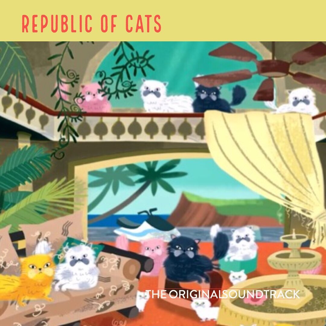 We will be releasing an ORIGINAL SOUNDTRACK - #RepublicOfCats With music composed by the inimitable @toshifumihinatainsta #RebublicOfCatsMovie #VanishingUtopia #film #music #musiclovers🎶 #animatedfilm #animation #chinchillacats #caturdaycuties