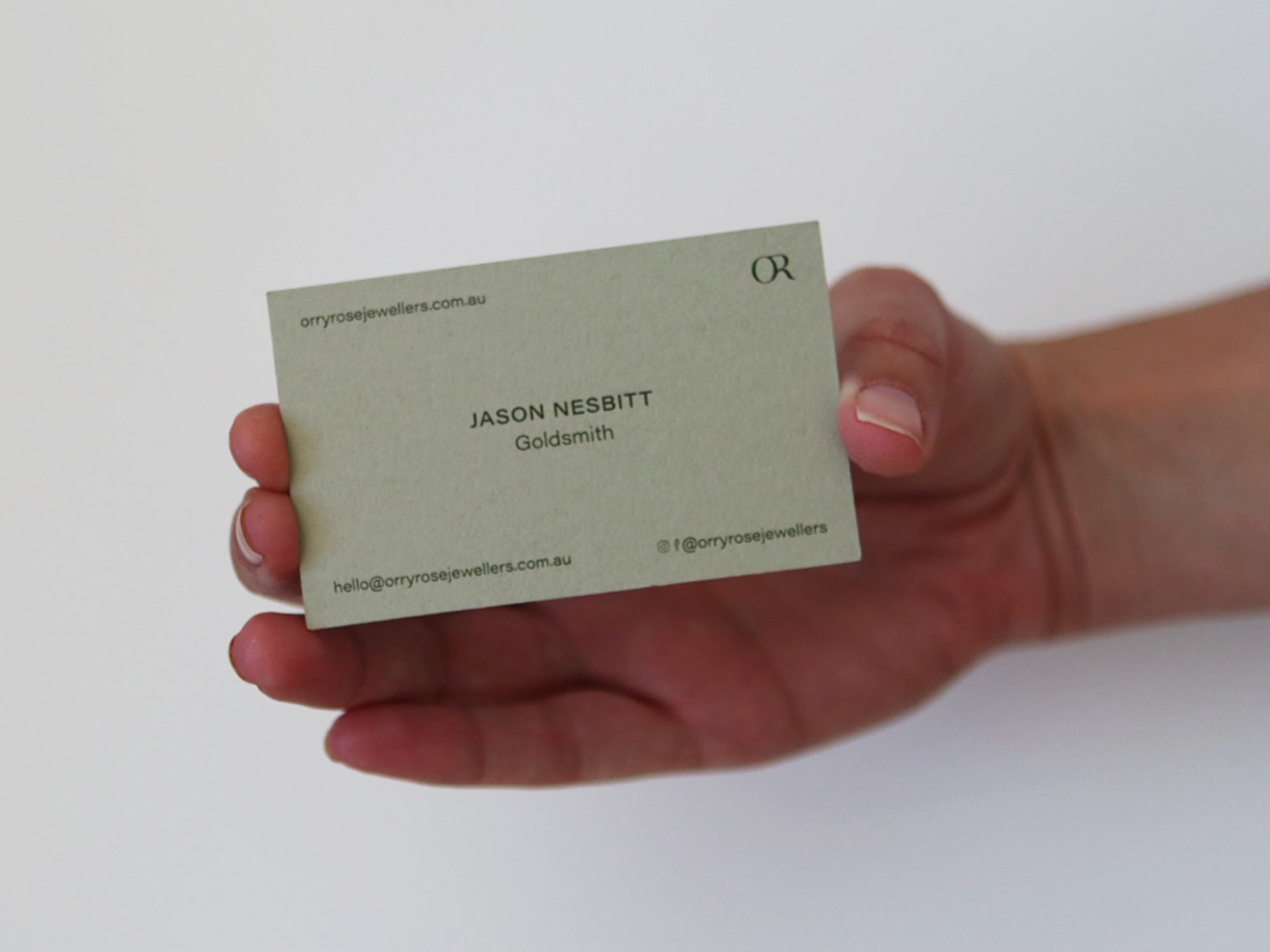 Textured business card