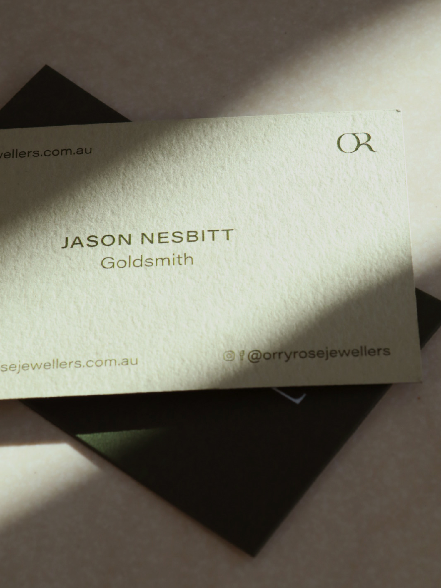 Up close business card design