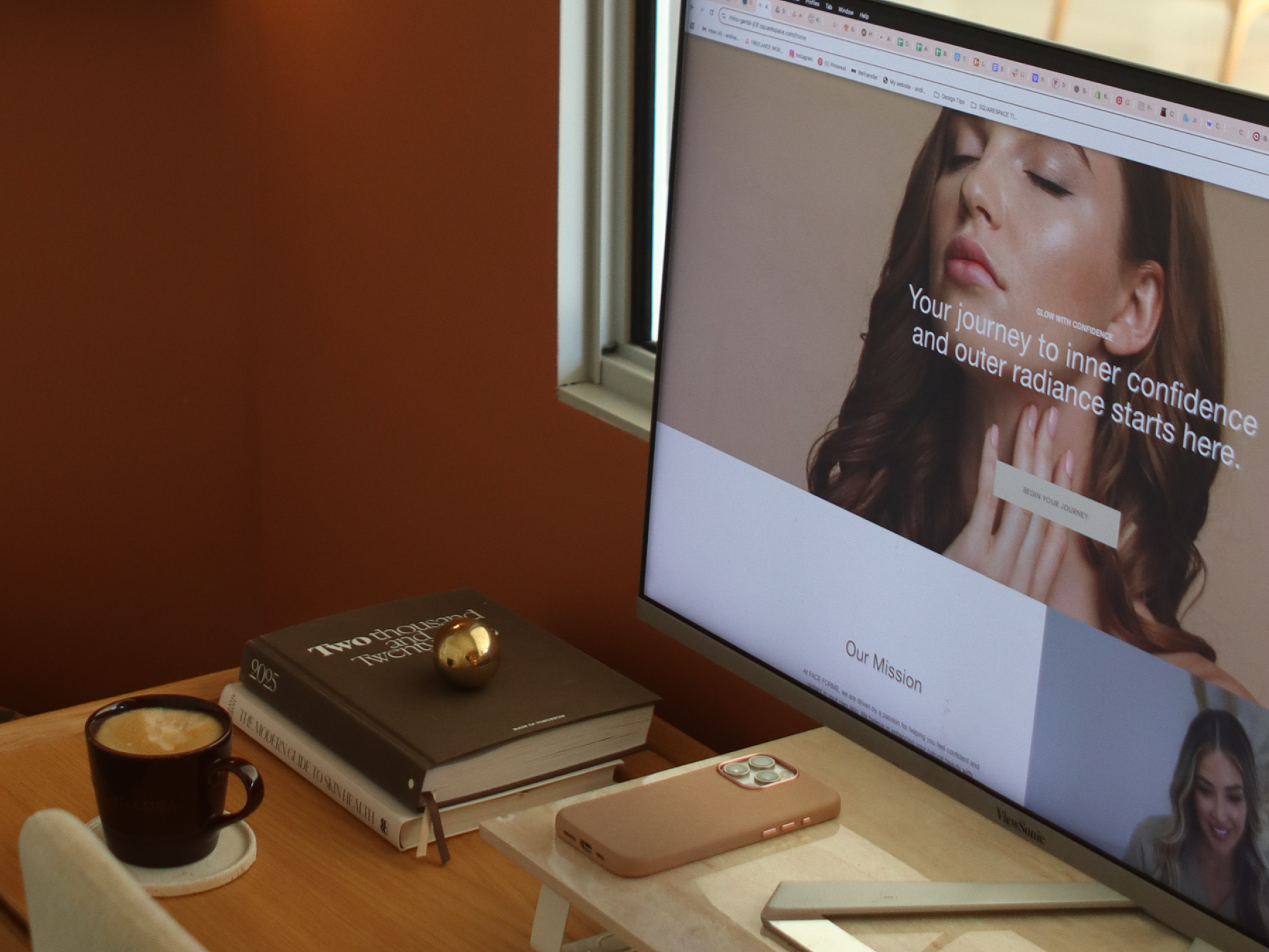 Squarespace website design for Faceforme gold coast