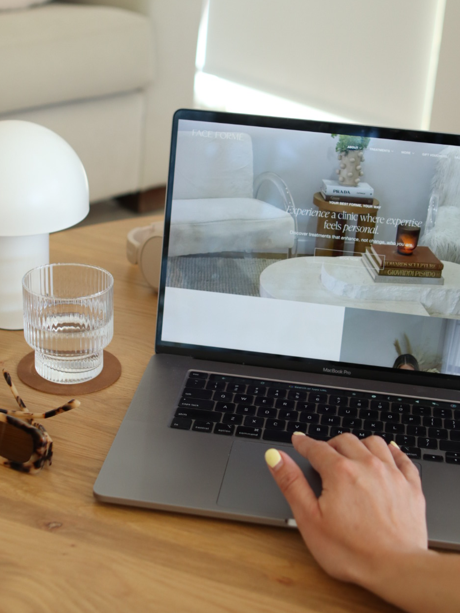 Squarespace website design for Faceforme gold coast