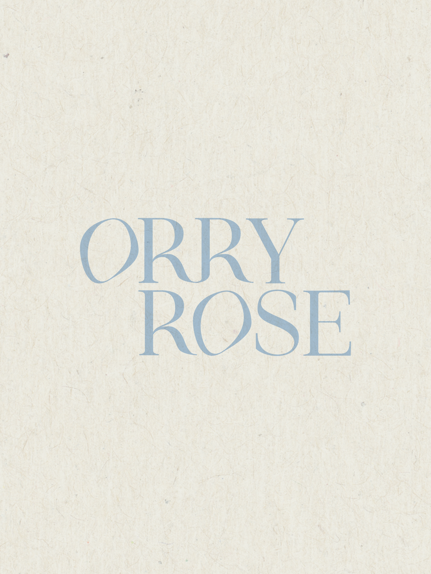 Book cover with a plain beige background and the title 'Orby Rose' in large, light blue text.