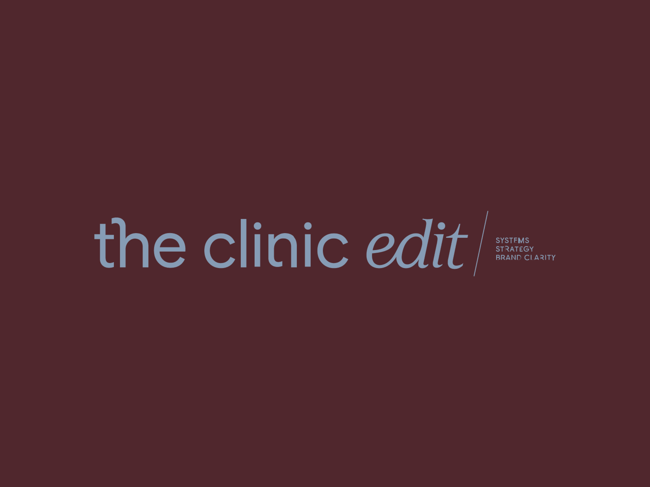 Clinic edit primary logo with tagline