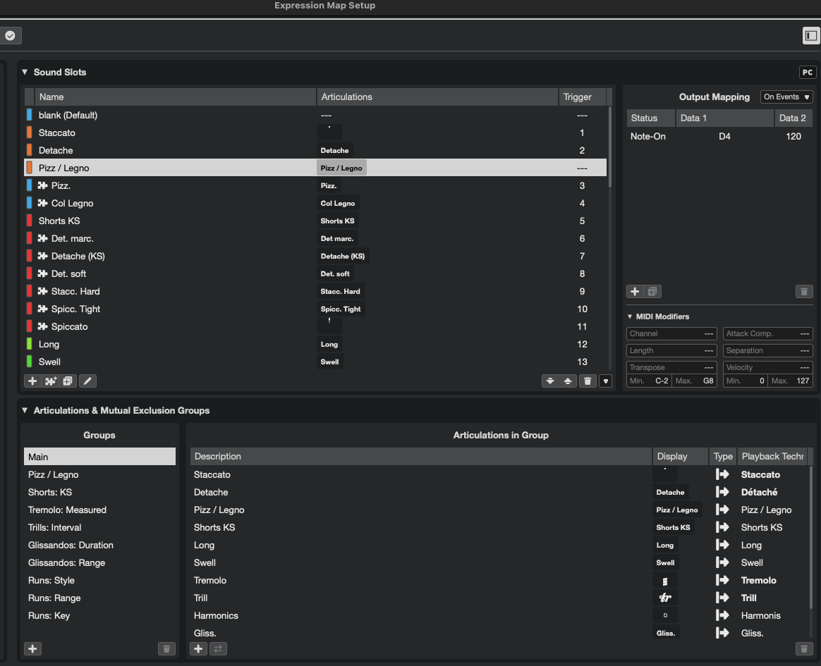 Cubase Expression Maps