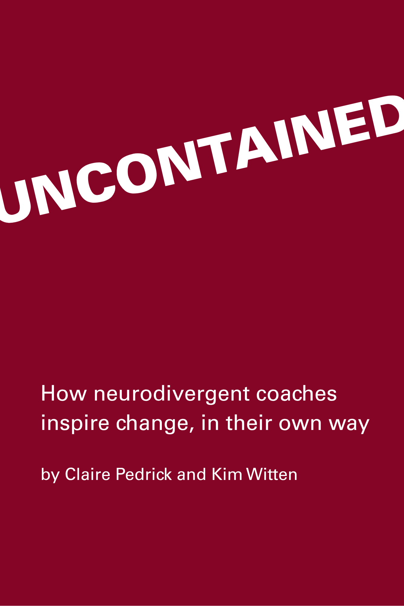 Red background and Title plus Subtitle for Uncontained