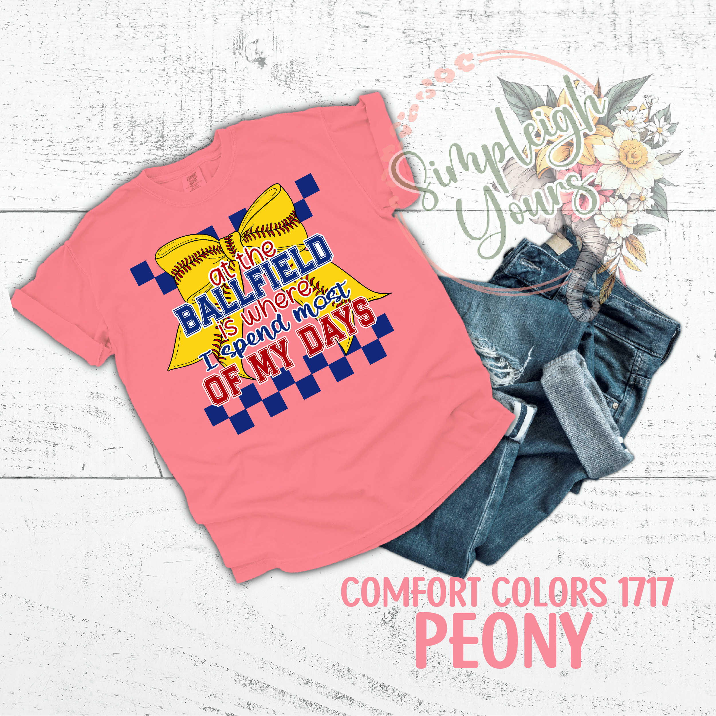 At the Ballfield is Where I Spend Most of My Days | Softball | Comfort Colors 1717