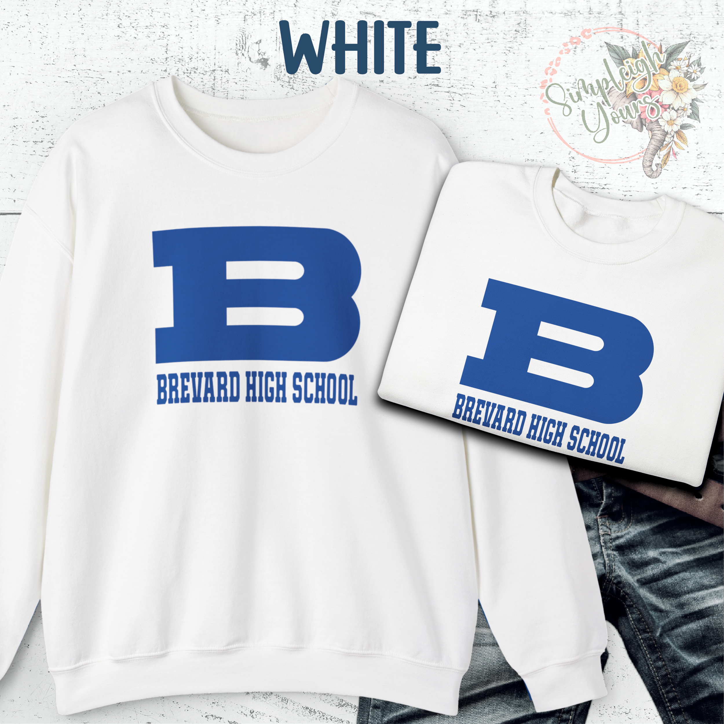 Traditional BHS B | Solid Color Logo | Gildan 18000 Crewneck