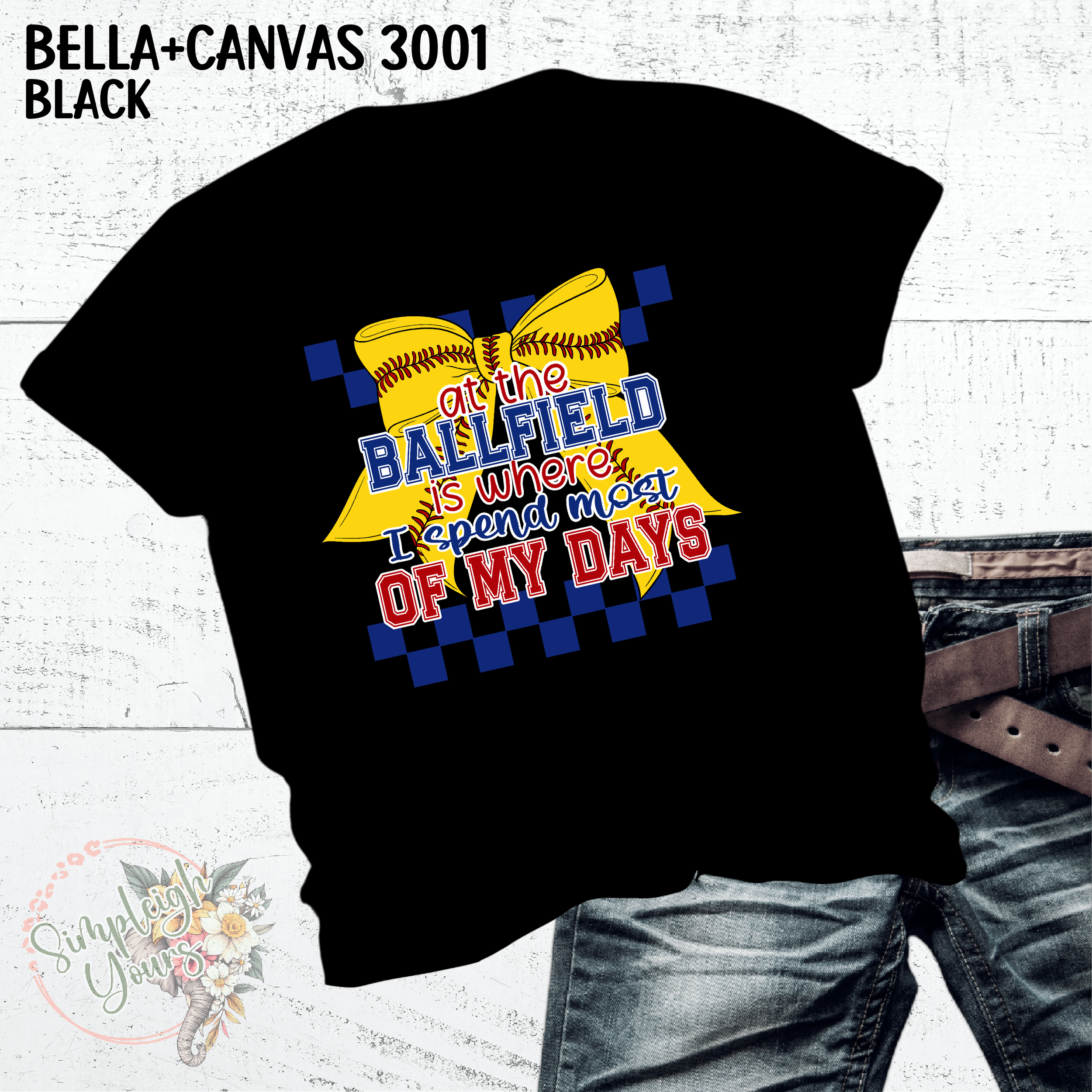 At the Ballfield is Where I Spend Most of My Days | Softball | Bella+Canvas 3001