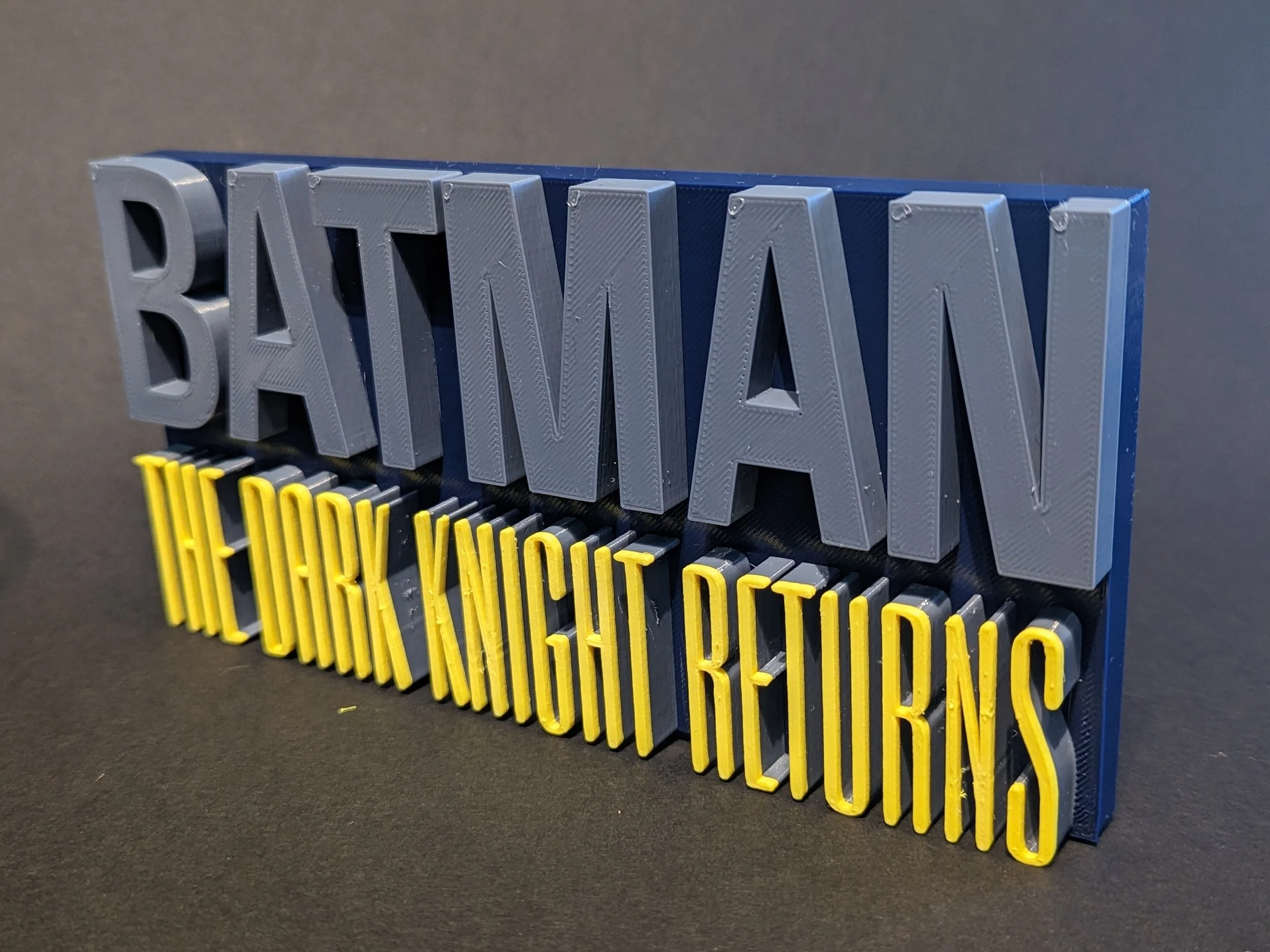 3d printed Batman TDKR logo