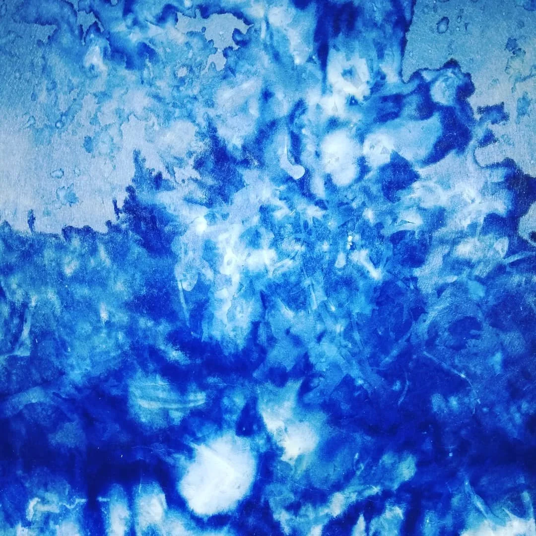 'Blue Period' A series of works and exhibitions working with the ocean as a collaborative partner.
Image: Seascape cyanotype 2021