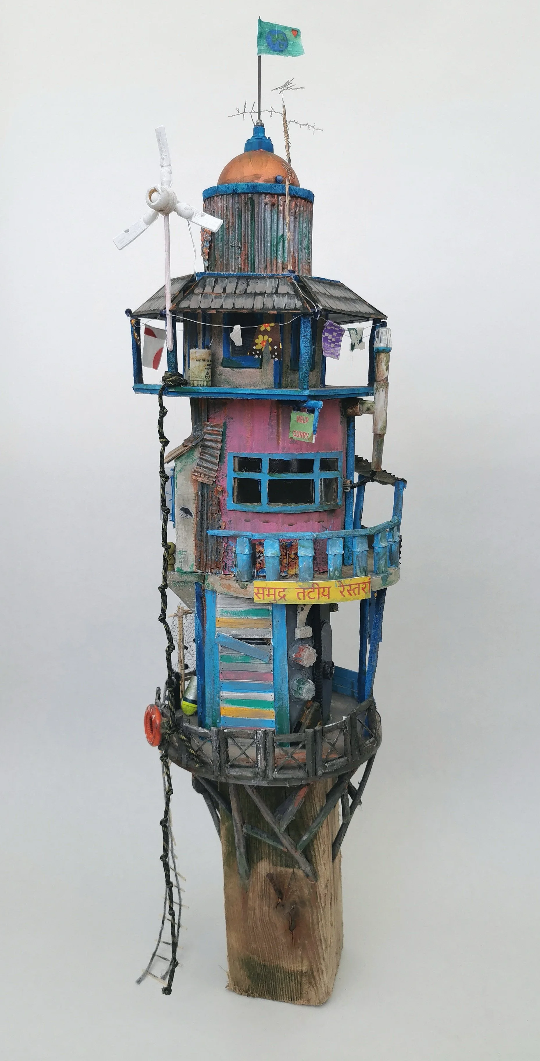 'How we live now 2126' explores miniature worlds 100 years from now when the rising waters and melting ice caps have made living on land impossible, instead people have constructed floating homes or homes that cling to cliffs or rock outcrops. Each p