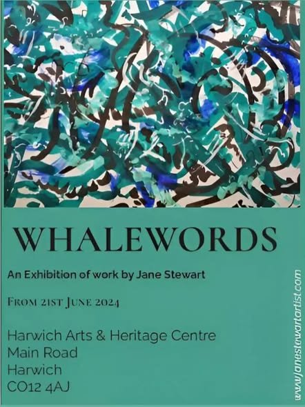Birdwords/Whalewords. An attempt at creating a written language from bird and whale song.
Image: Whalewords exhibition flyer 2024