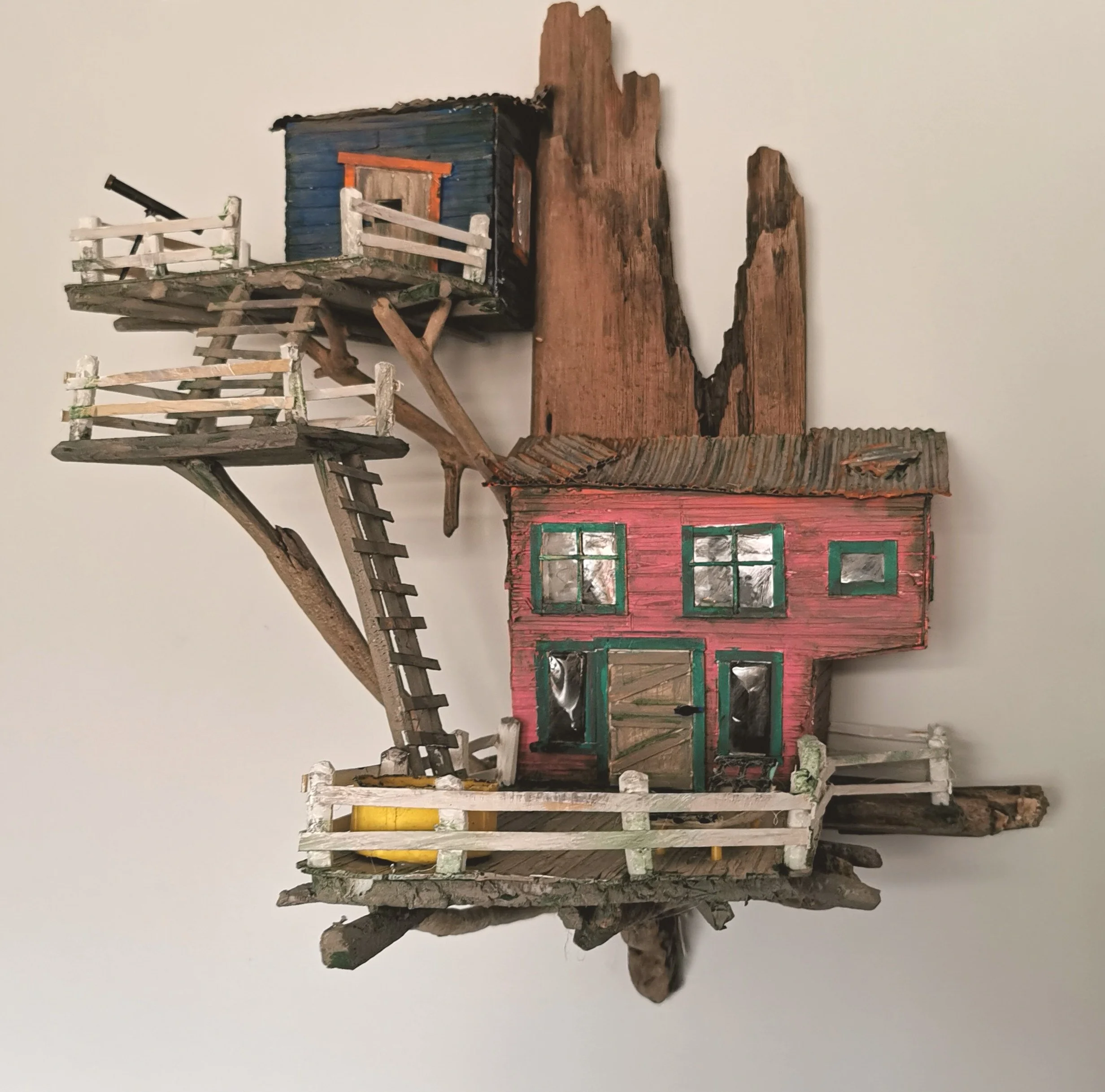 'How we live now 2126' explores miniature worlds 100 years from now when the rising waters and melting ice caps have made living on land impossible, instead people have constructed floating homes or homes that cling to cliffs or rock outcrops. Each p