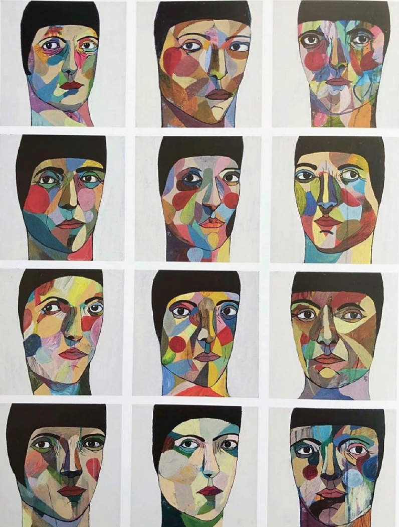 Eves | Acrylic on Canvas | 30 x 30 cm (each) | KD 475 each | Inquire about available pieces