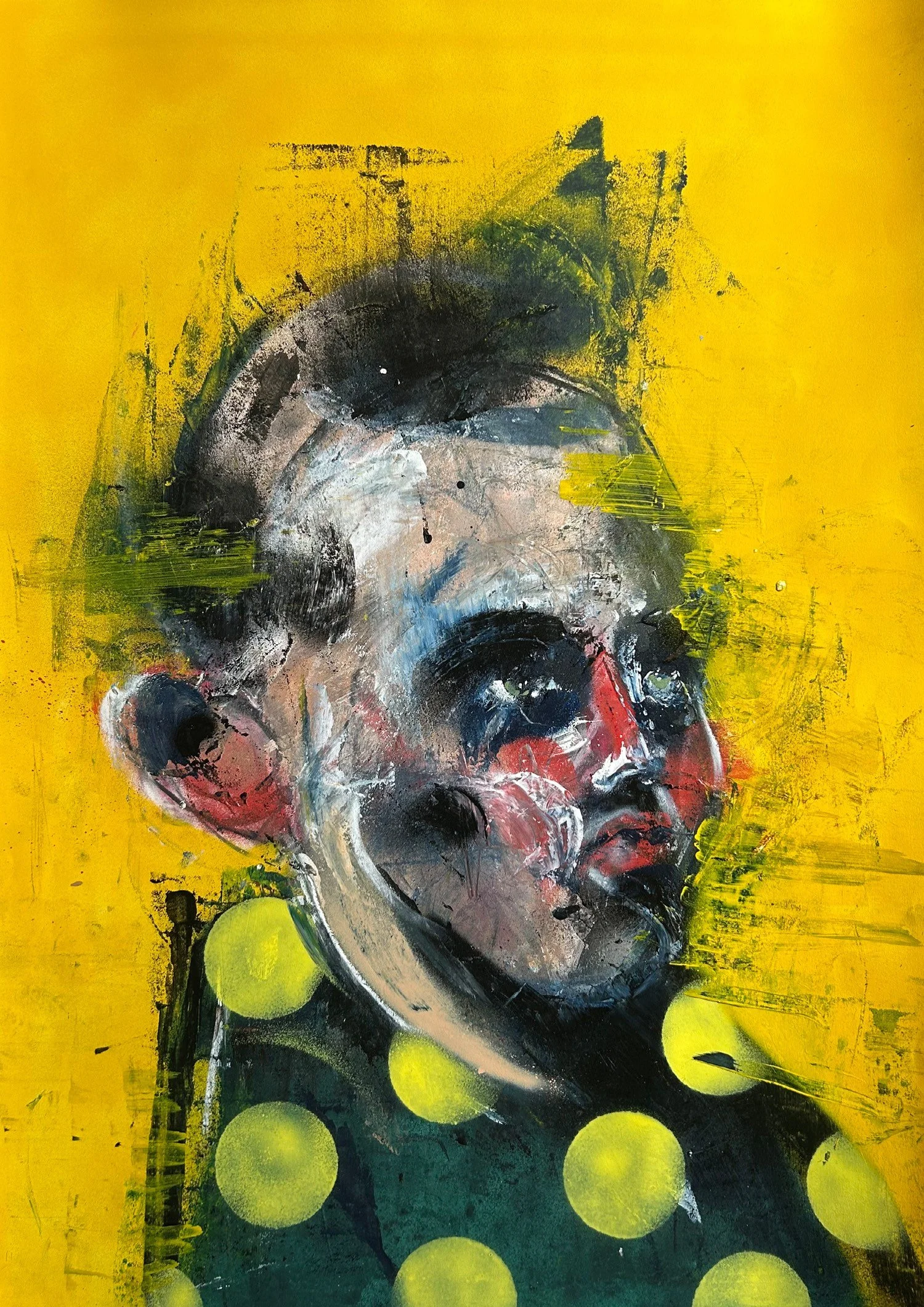 Major league mother trucker 11 | spray paint & oil pastel on paper  | 59.4 x 84cm | KD 700