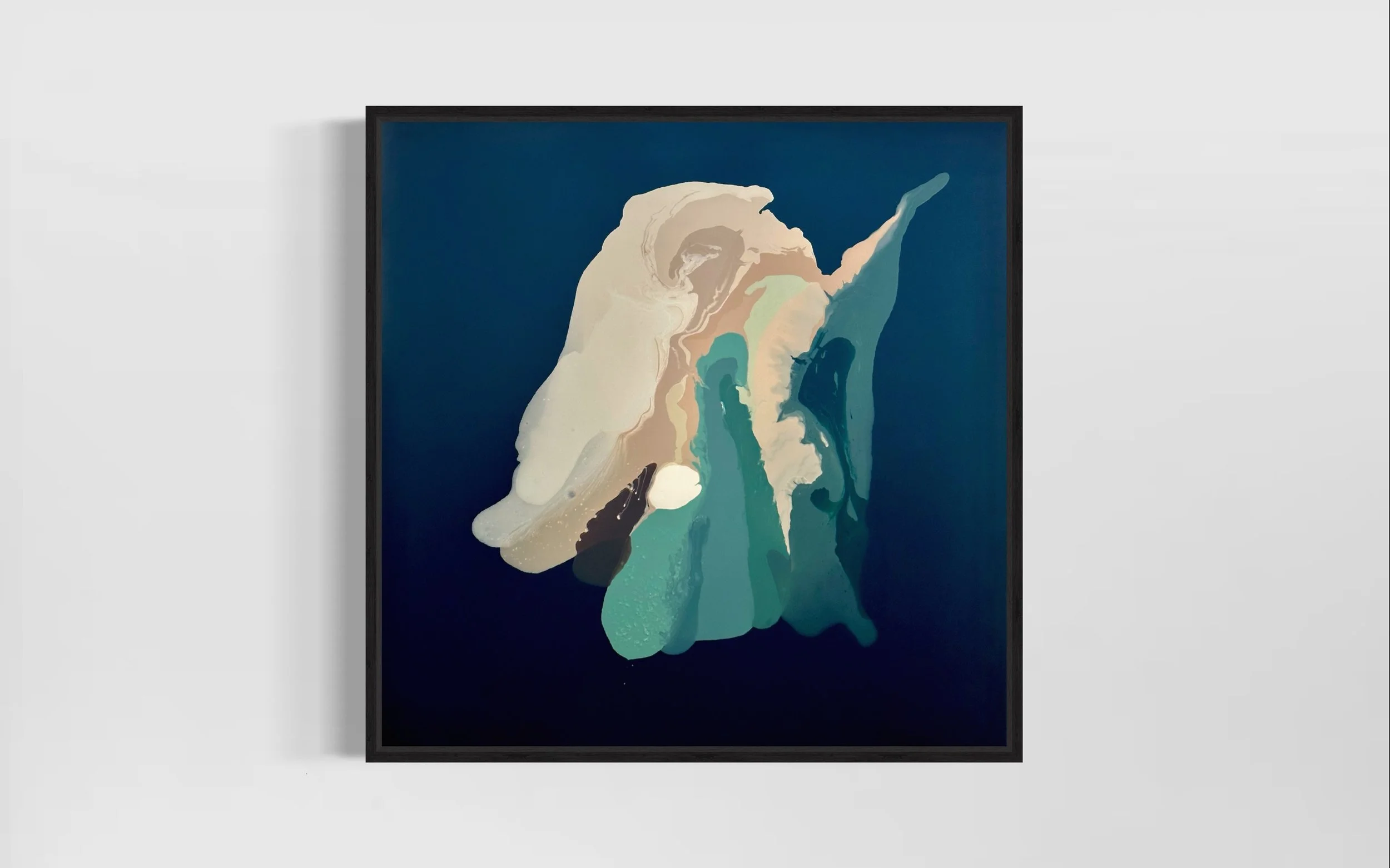 Series 1 (0500284f) | Mixed Media on Primed Black Canvas | 2023 | 103.5 x 103.5cm | KD 790