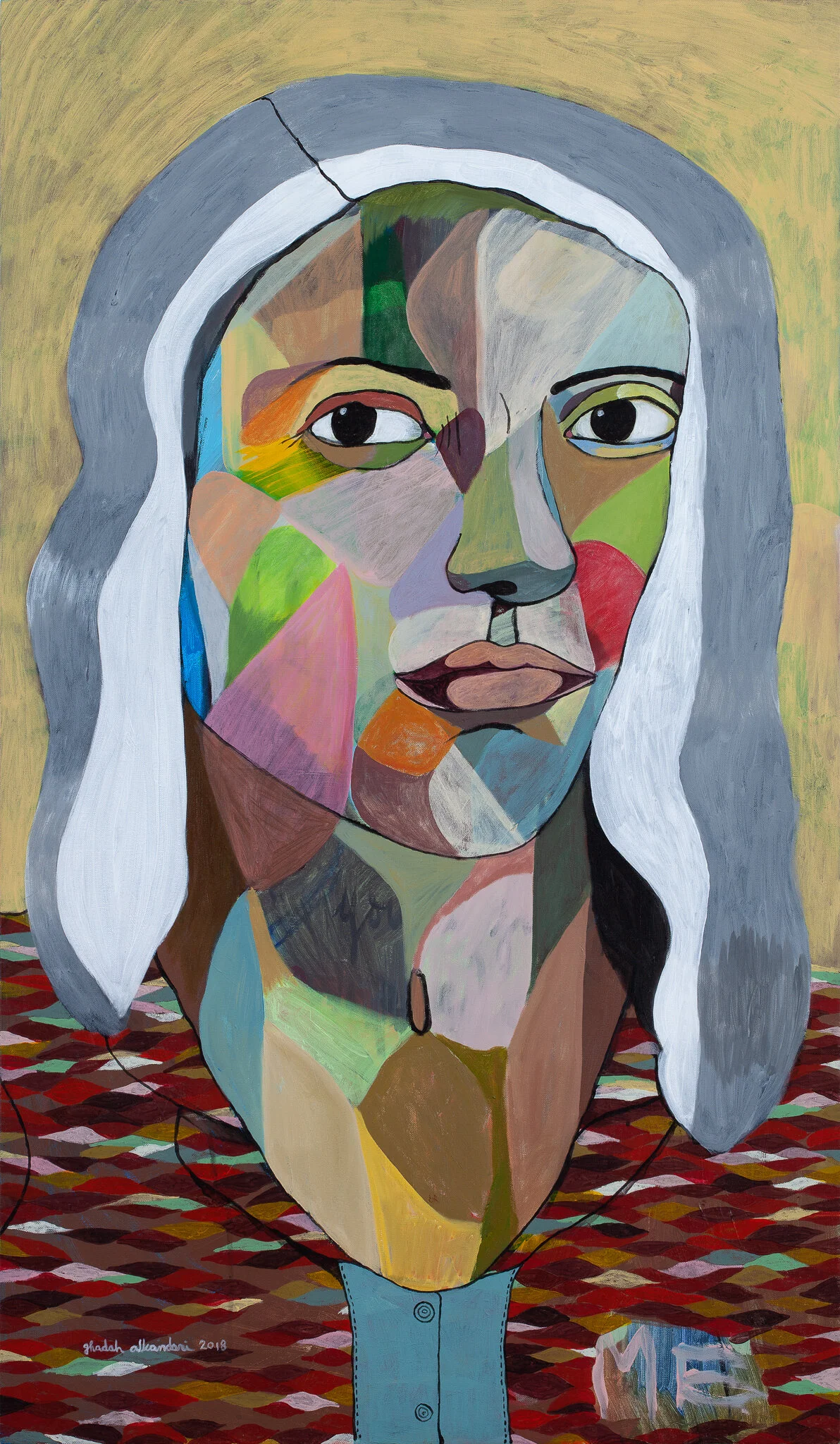 "It’s You, Not Me" | 120 x 70 cm | Acrylic on Canvas | KD 1,850 (SOLD)