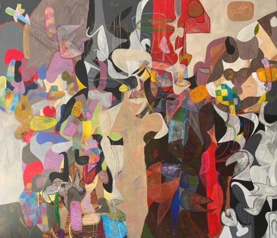 "A Tiny Metropolis" | Acrylic on Canvas | 230 x 200 cm |  KD 4,950 (SOLD)