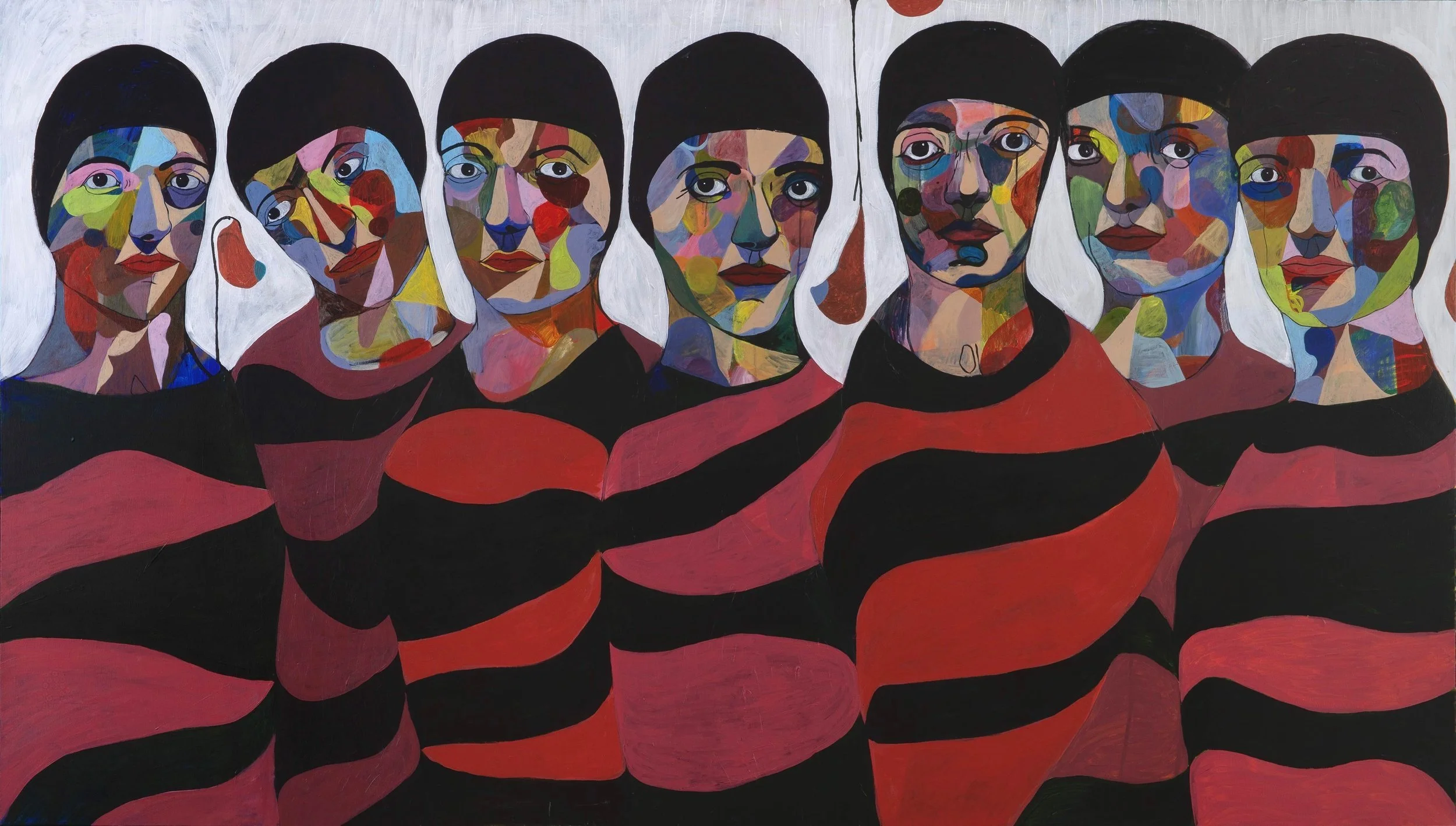 "Breast Envy" | 2023 | Acrylic on Canvas | 250 x 142 cm | KD 4,200 (SOLD)